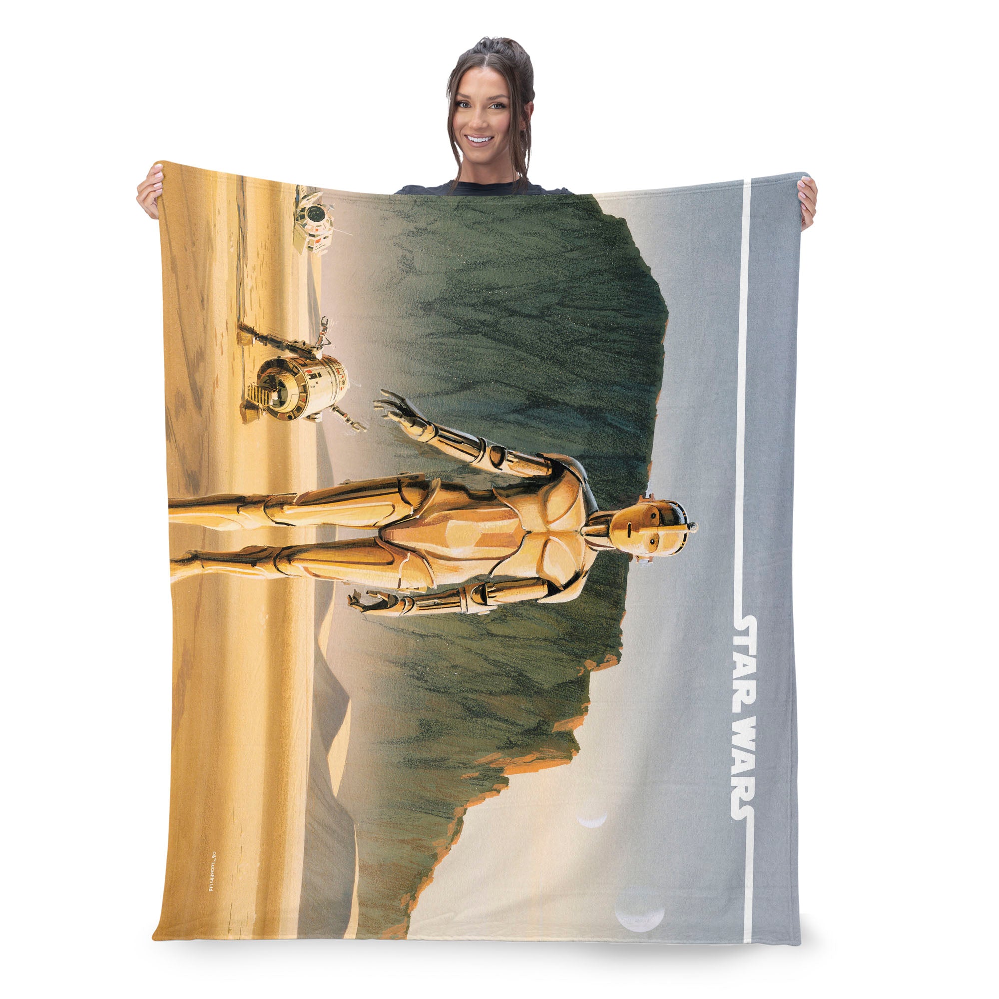 Disney Star Wars Classic Concepts R2-D2 & C-3PO Silk Touch Throw Blanket 50X60 Inches