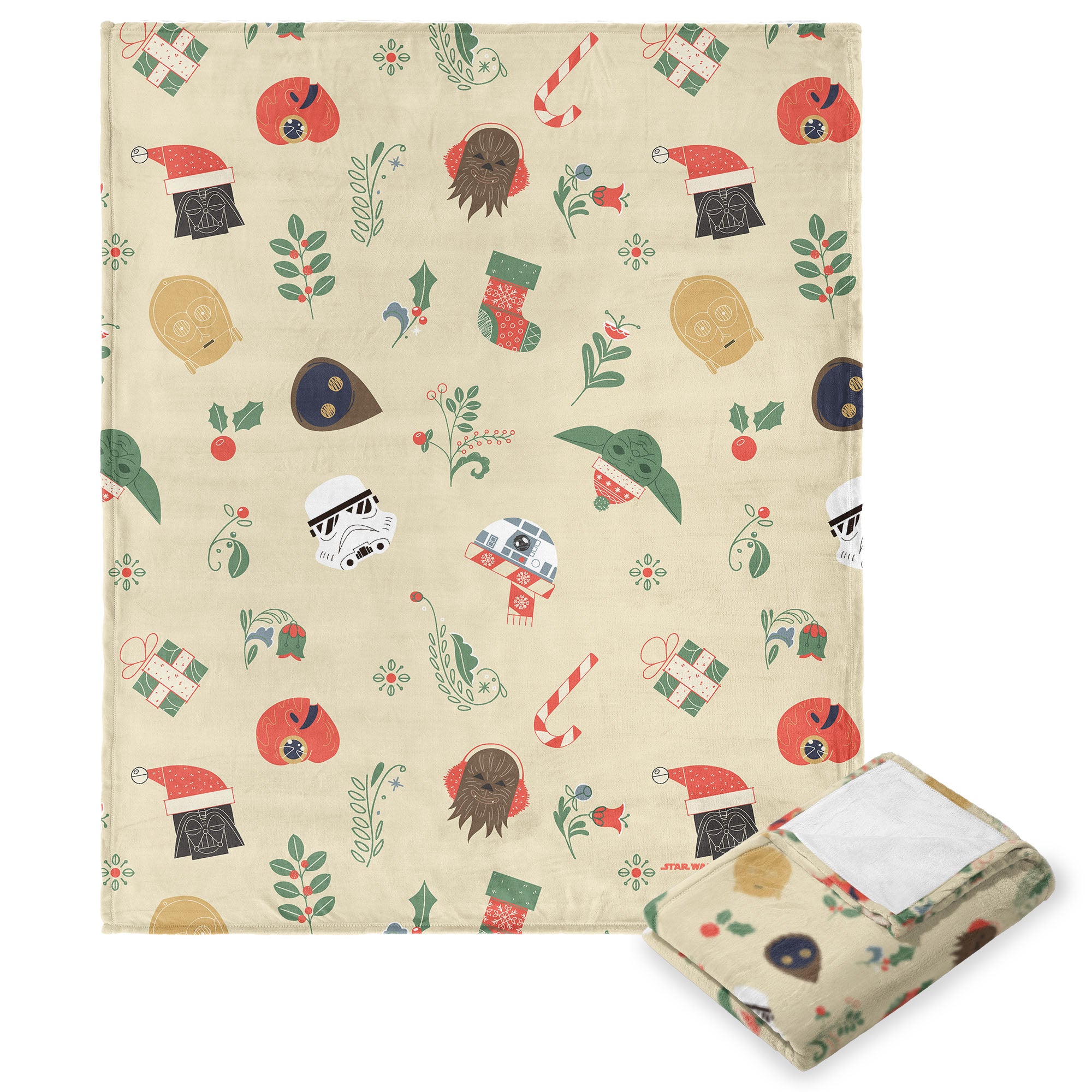 Disney Star Wars Classic Star Wars Christmas Silk Touch Throw Blanket 50X60 Inches