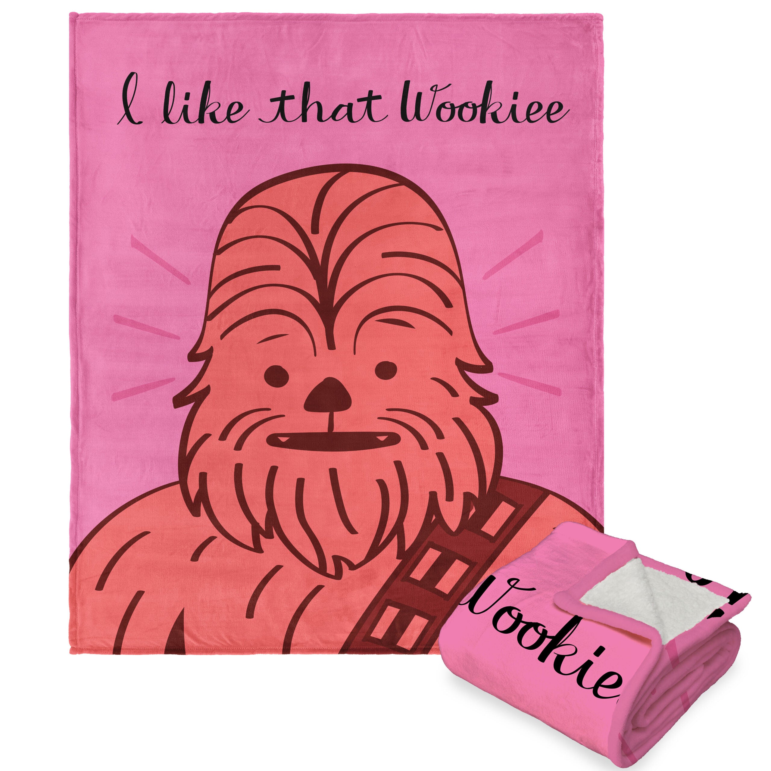 Disney Star Wars Classic That Wookie Silk Touch Sherpa Throw Blanket 50x60 Inches