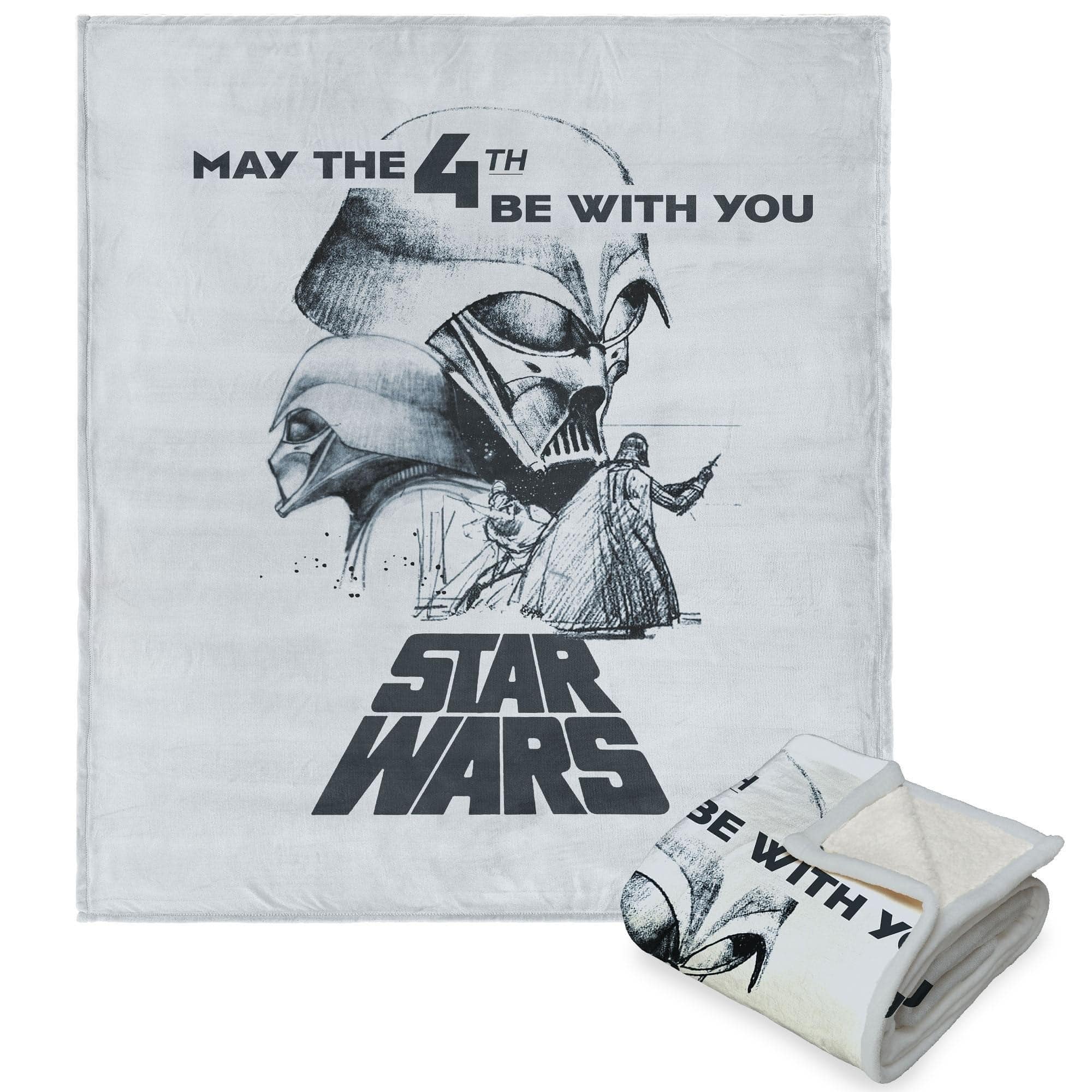 Disney Star Wars Vader's Force Silk Touch Sherpa Throw Blanket 50x60 Inches