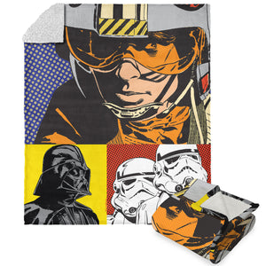 Disney Star Wars Classic Star Wars Pop Art Silk Touch Throw Blanket 50x60 Inches