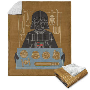 Disney Star Wars Classic Baker Vader Silk Touch Sherpa Throw Blanket 50X60 Inches