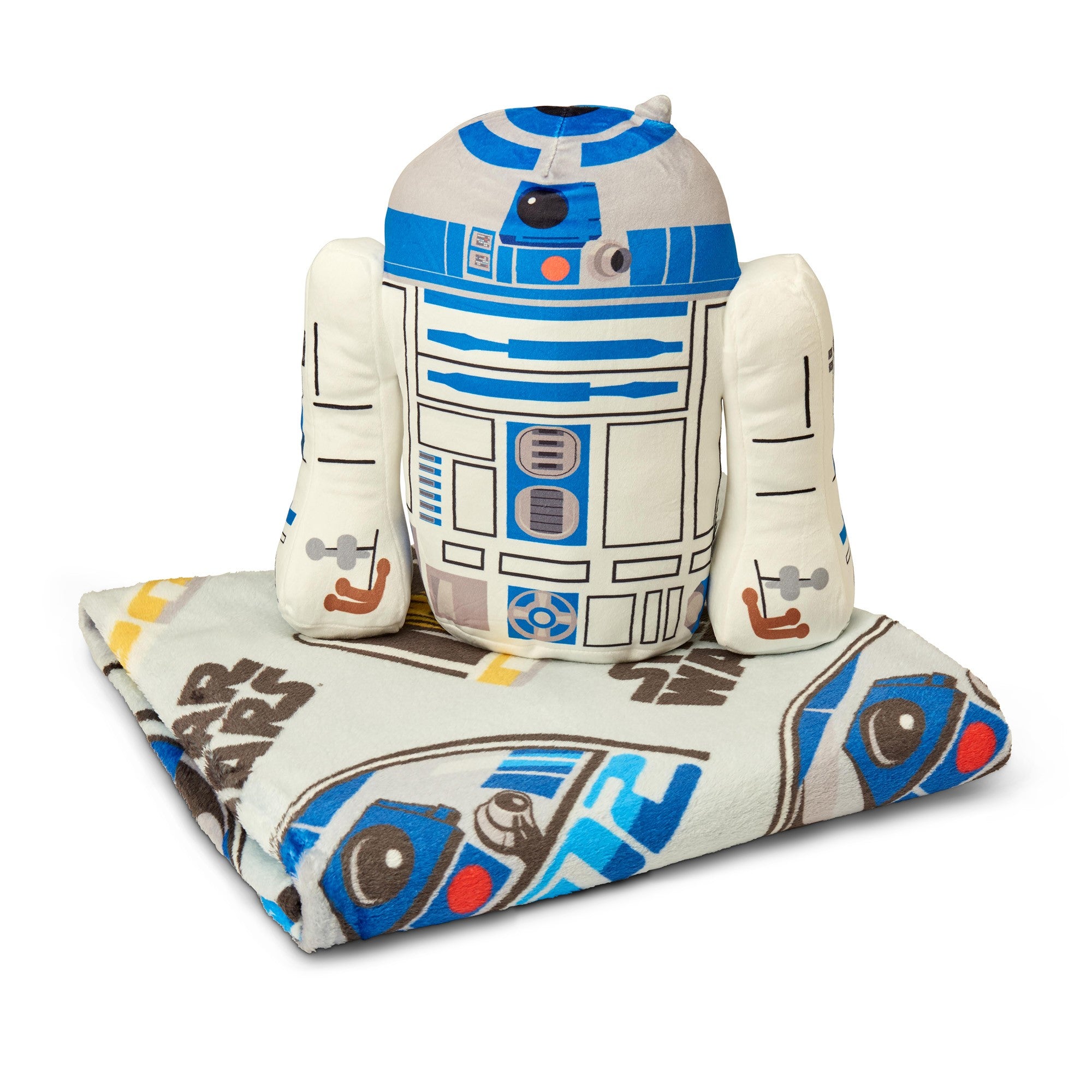 Disney Star Wars Droid Silk Touch Throw Blanket 50X60 inches and Hugger Set 11, 11 inches