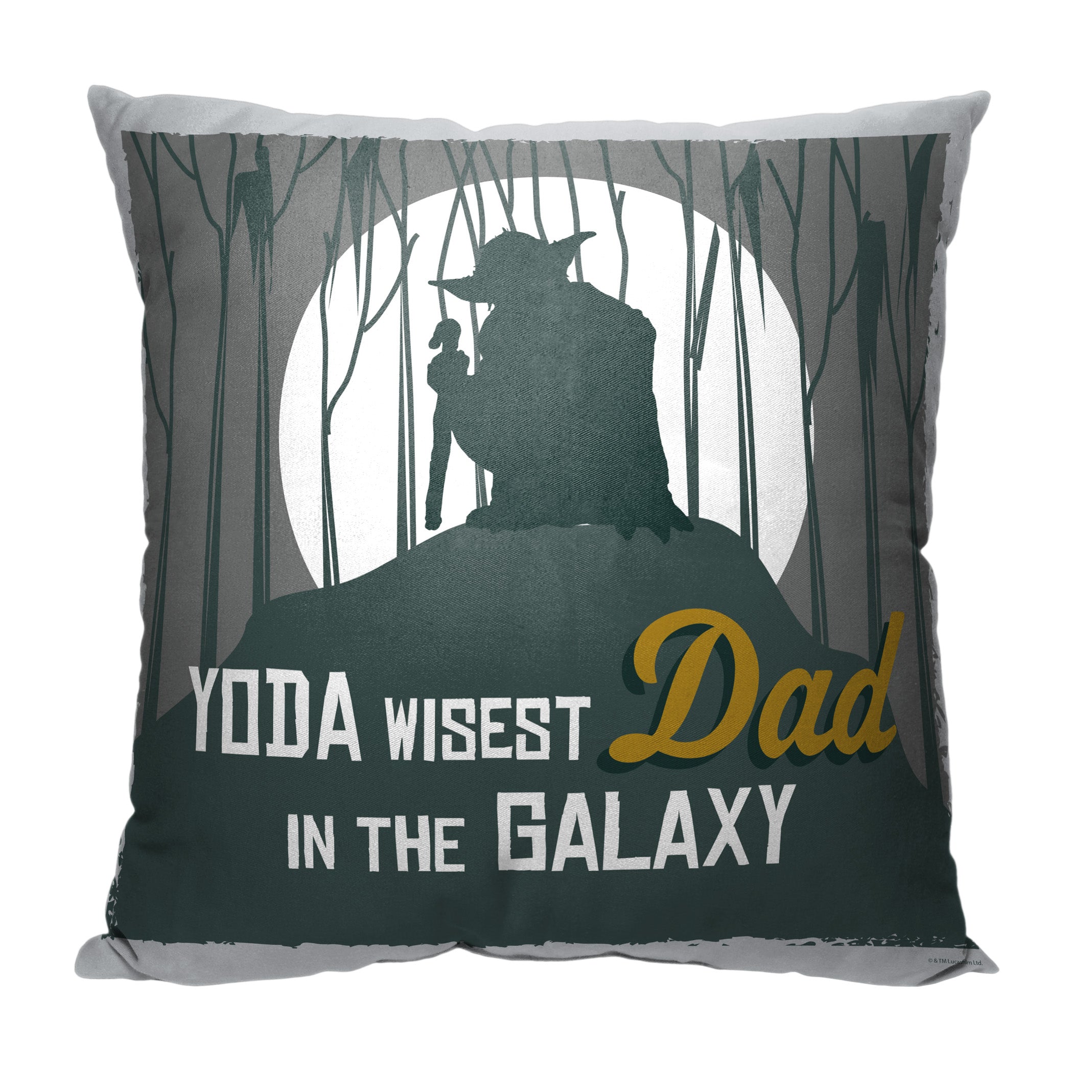 Disney Star Wars Classic Yoda Best Dad Throw Pillow 18x18 Inches