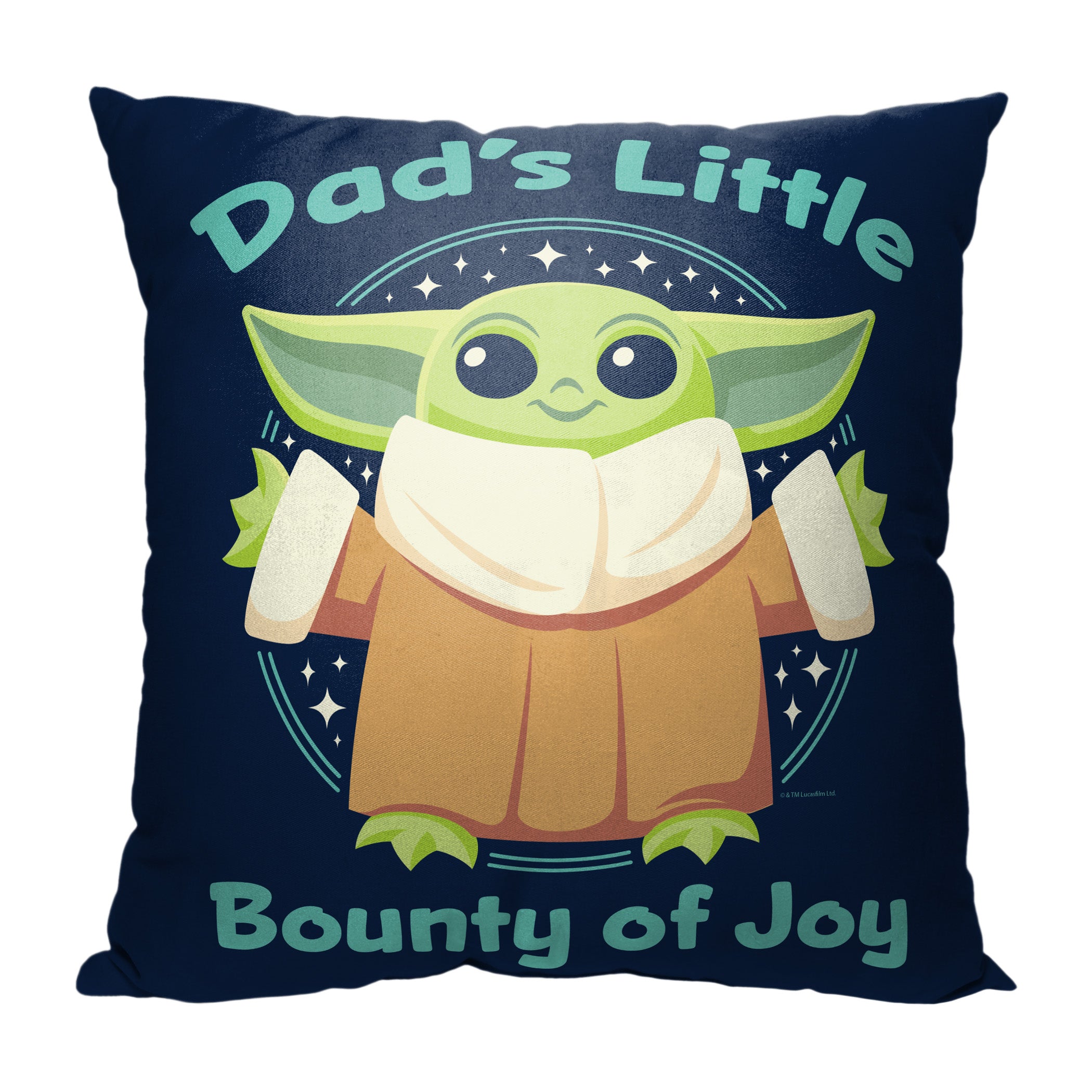 Disney Star Wars The Mandalorian Dads Bounty Of Joy Throw Pillow 18x18 Inches