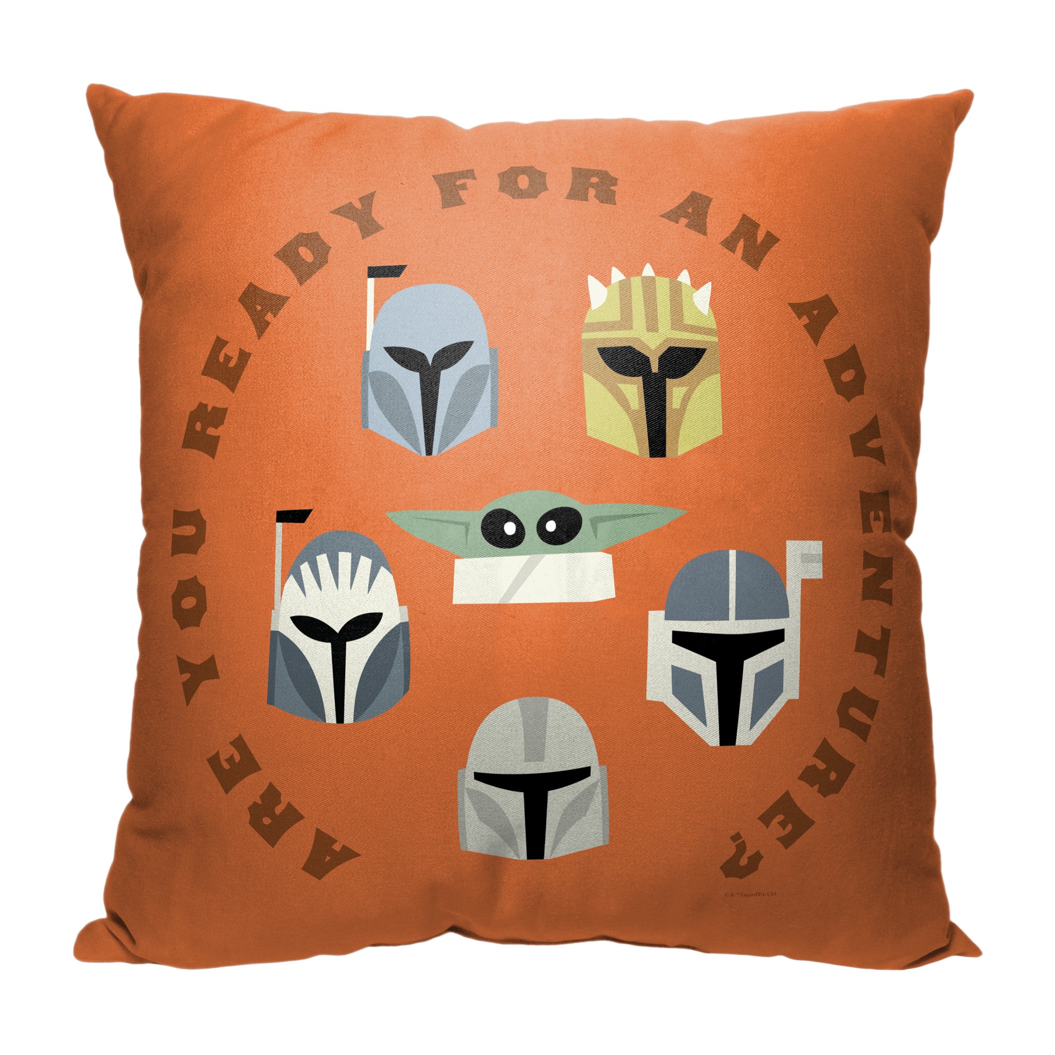 Disney Star Wars The Mandalorian Adventure With The Mandos Throw Pillow 18x18 Inches