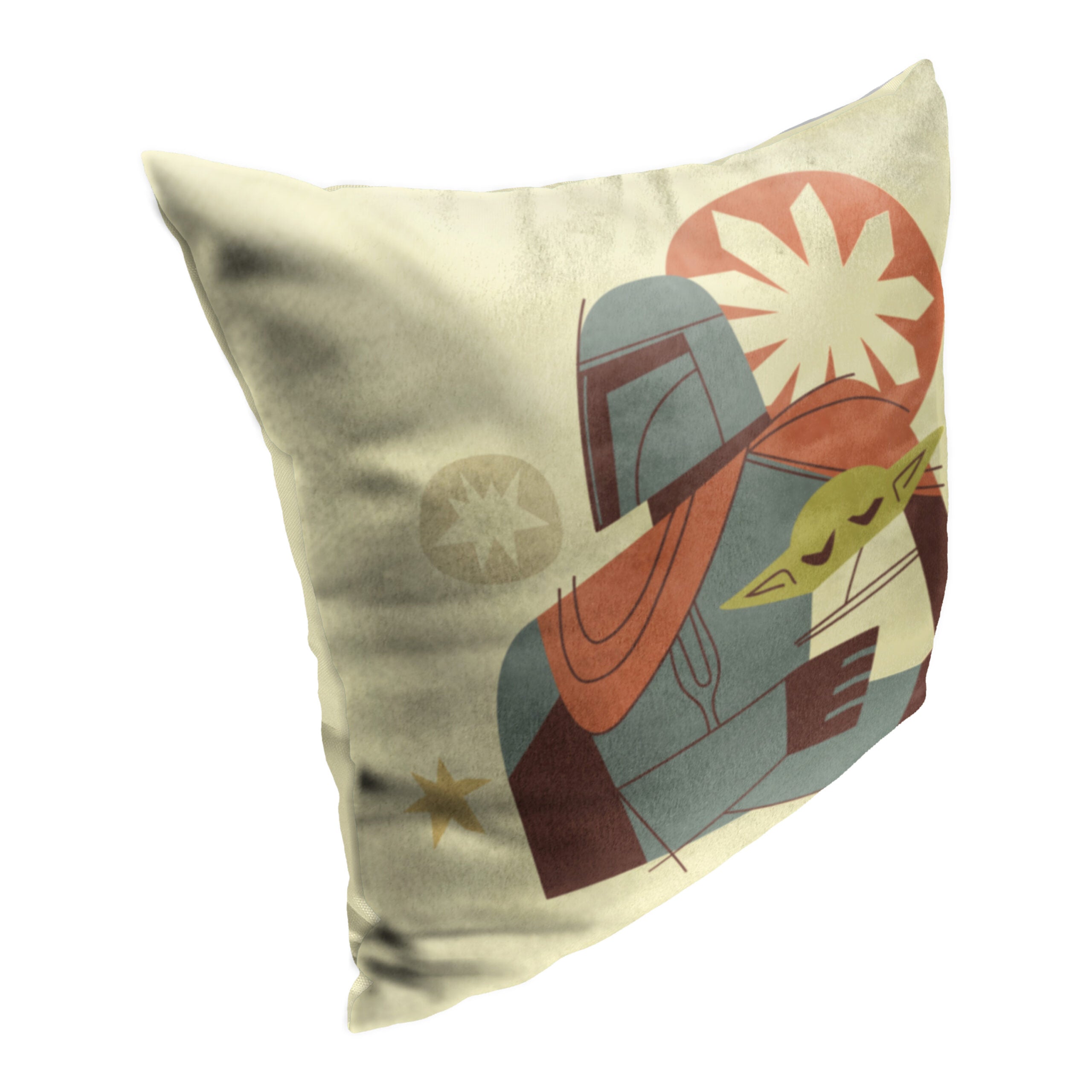 Disney Star Wars The Mandalorian Holding Grogu Throw Pillow 18x18 Inches