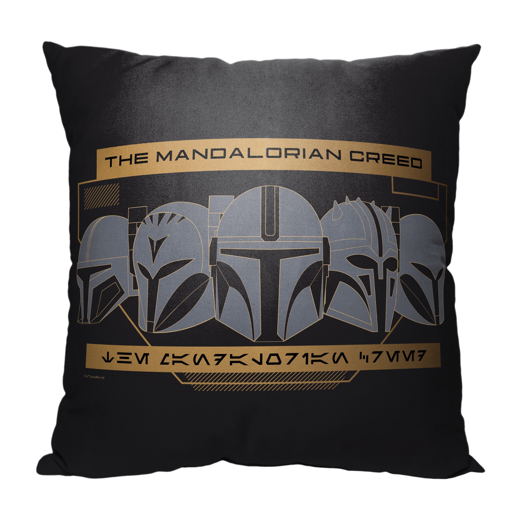 Disney Star Wars The Mandalorian Mandalorian Creed Throw Pillow 18x18 Inches