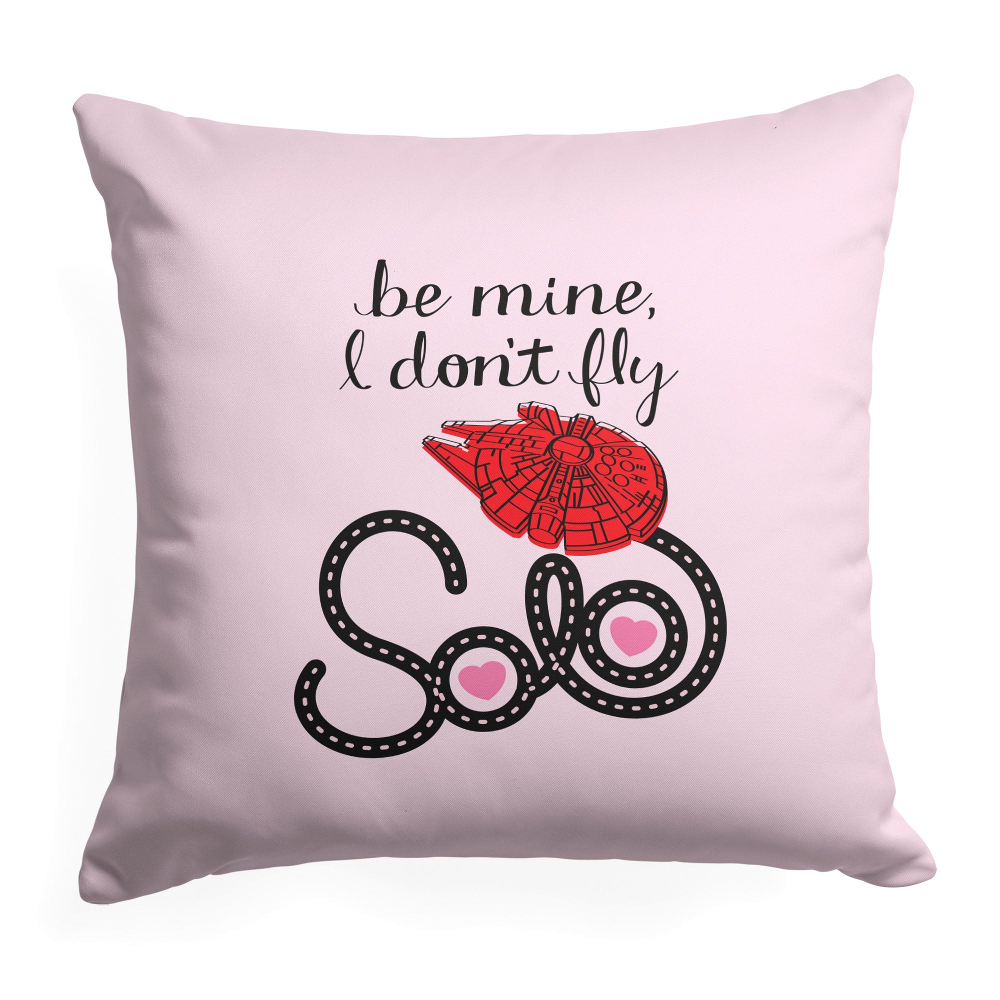 Disney Star Wars Valentine's Day Don't Fly Solo Throw Pillow 18x18 Inches