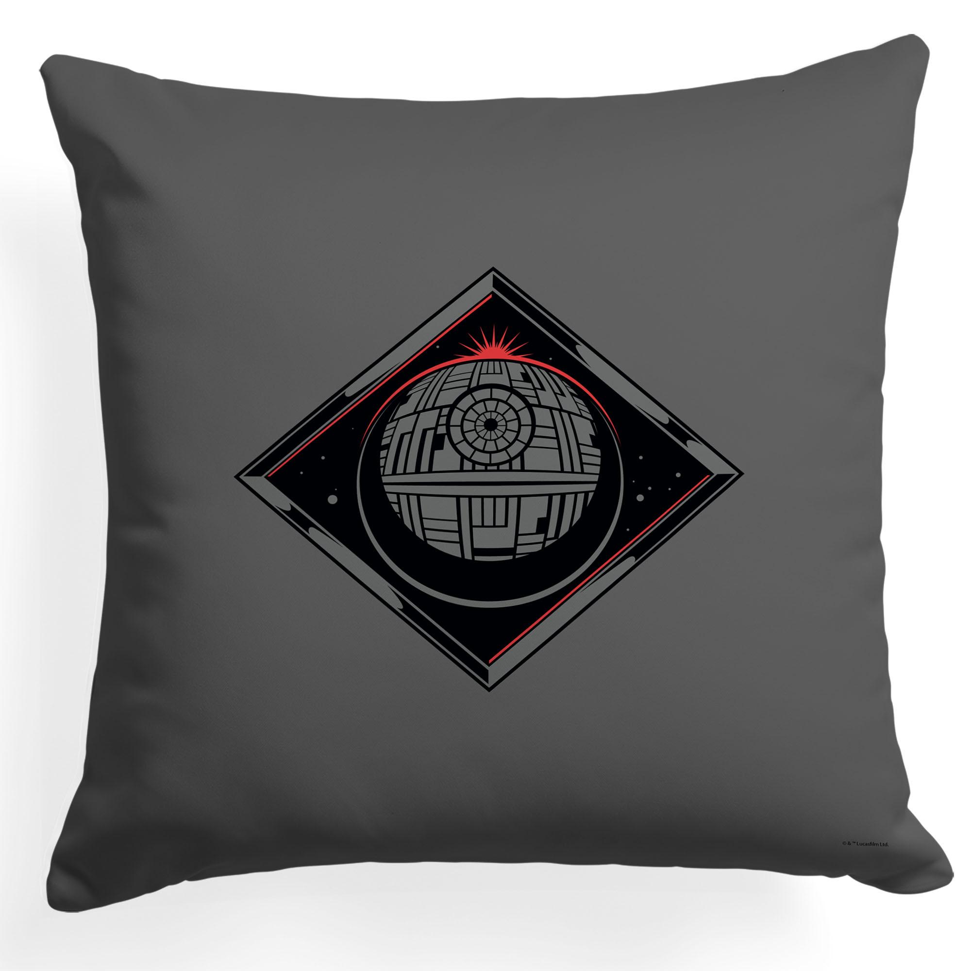 Disney Star Wars Death Star Badge Throw Pillow 18x18 Inches