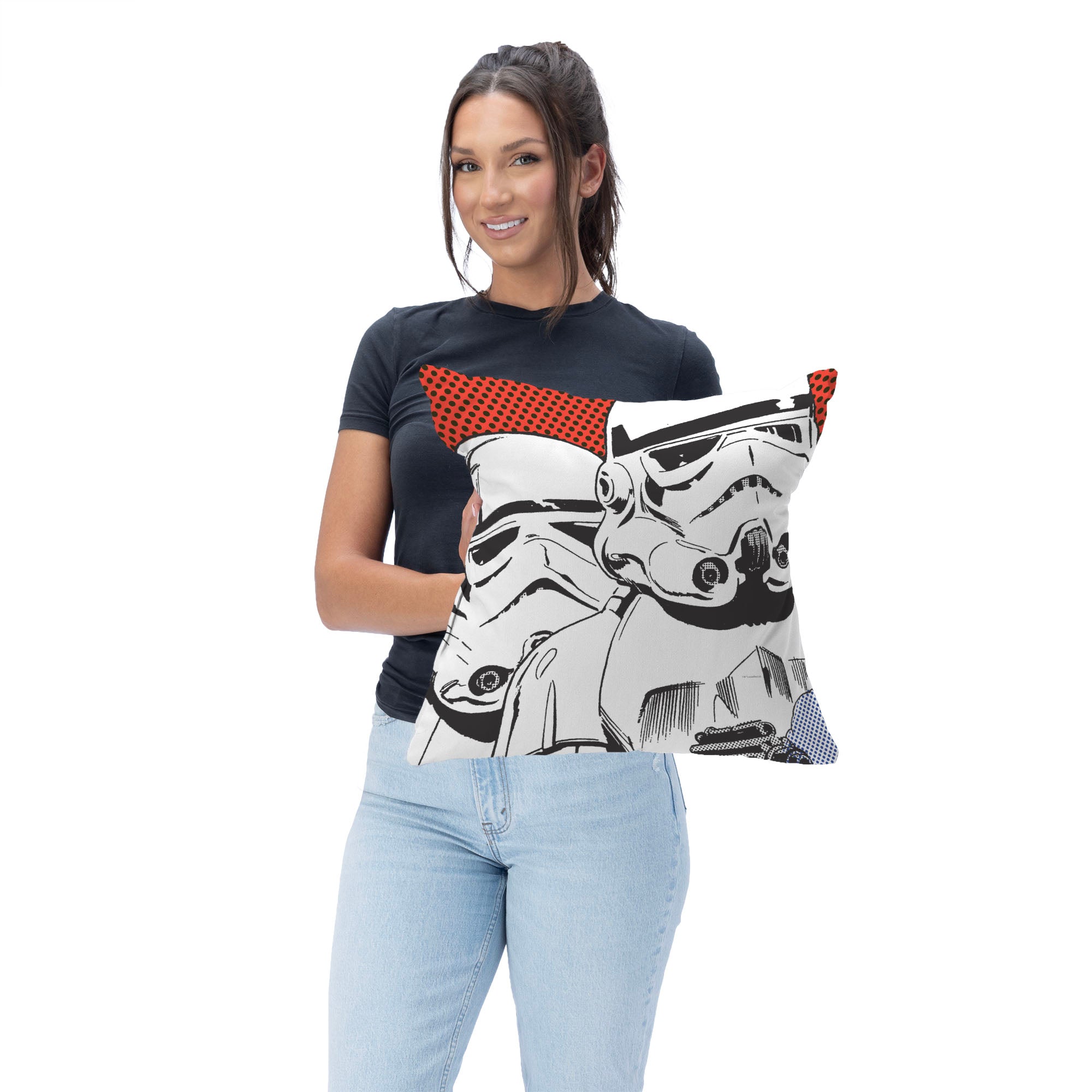 Disney Star Wars Classic Star Wars Pop Art Storm Trooper Throw Pillow 18x18 Inches