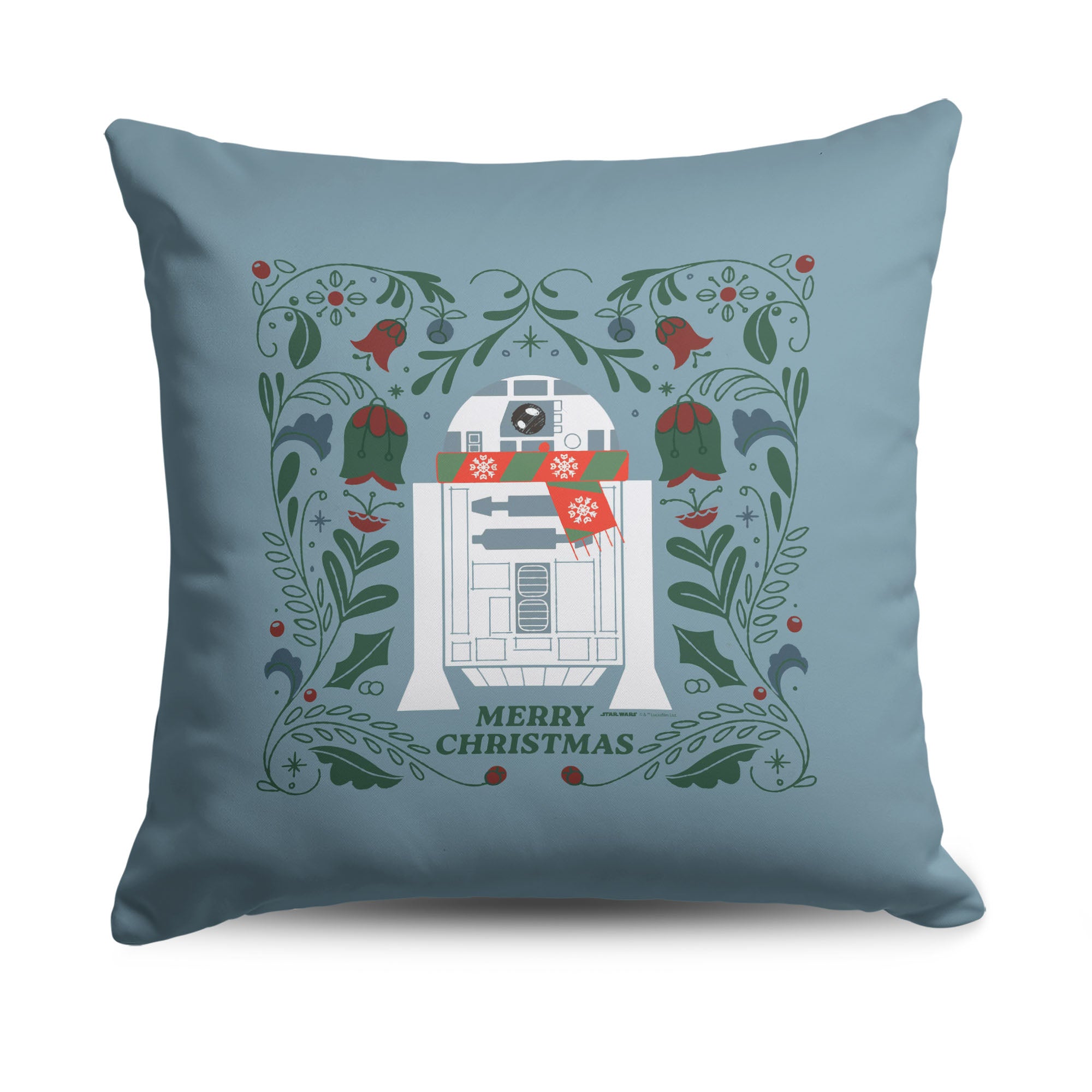 Disney Star Wars Classic R2-D2 Christmas Throw Pillow 18X18 Inches