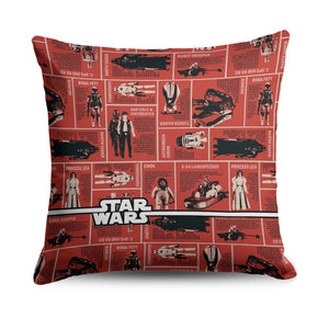 Star Wars Repeats And Patterns Action Figures Throw Pillow 18X18 Inches