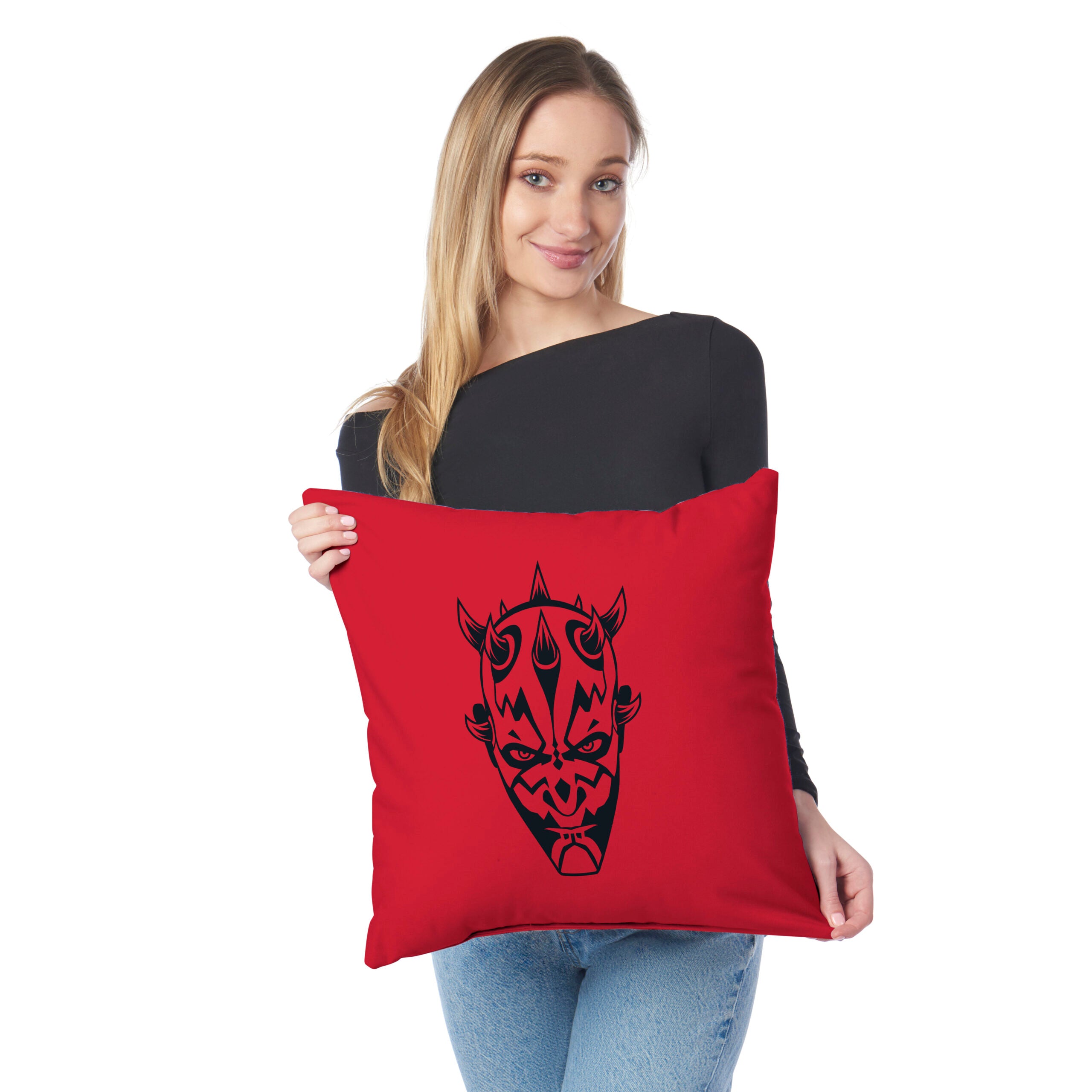 Lucas Star Wars Maul Shadow Lord Sith Pattern Throw Pillow 18x18 inches
