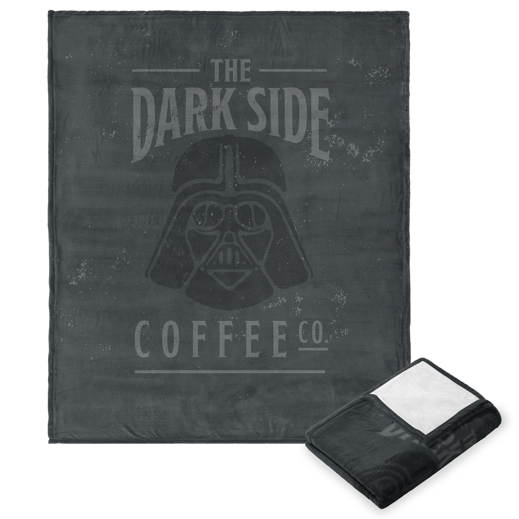 Disney Star Wars Classic Dark Side Coffee Co. Silk Touch Throw Blanket 40x50 Inches