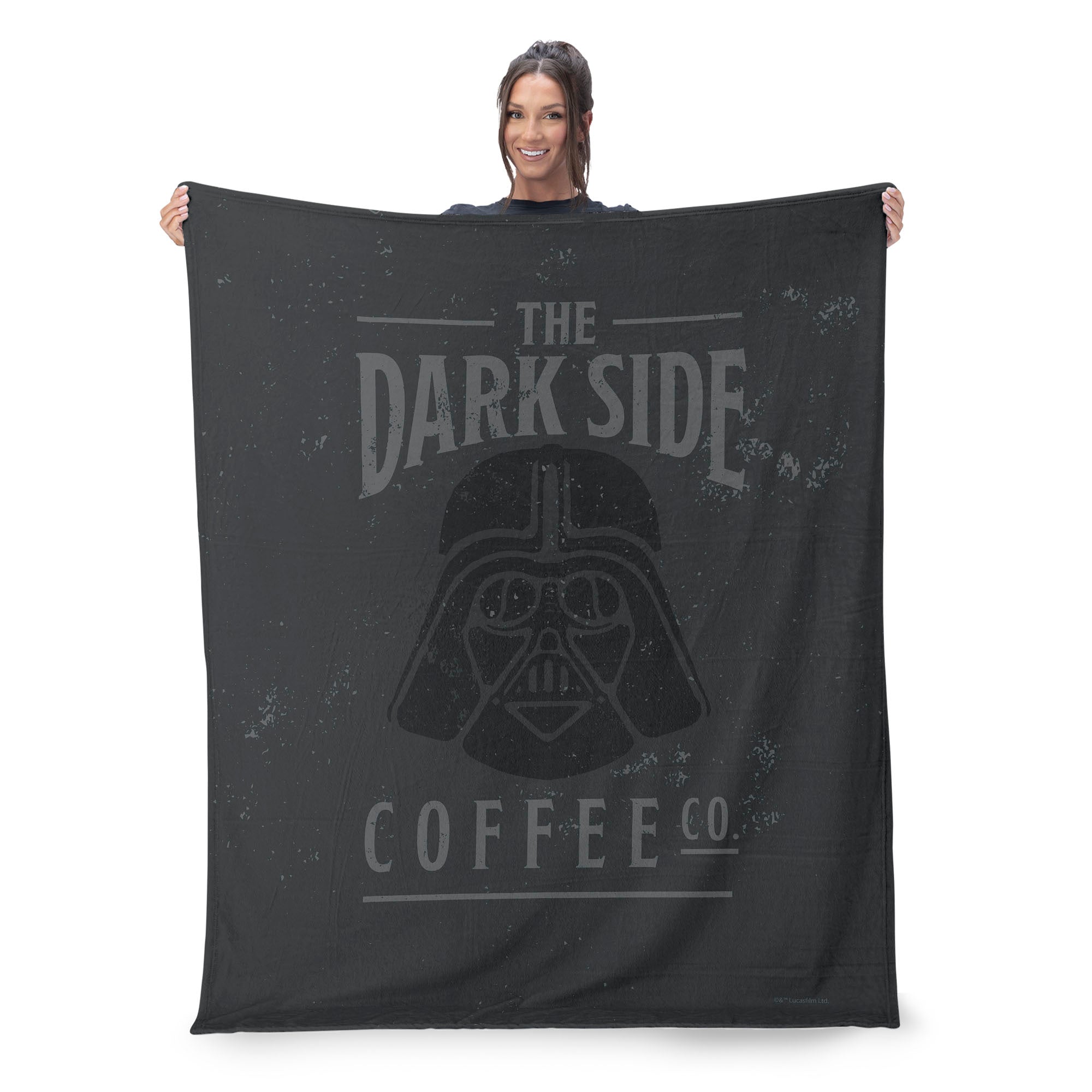 Disney Star Wars Classic Dark Side Coffee Co. Silk Touch Throw Blanket 40x50 Inches