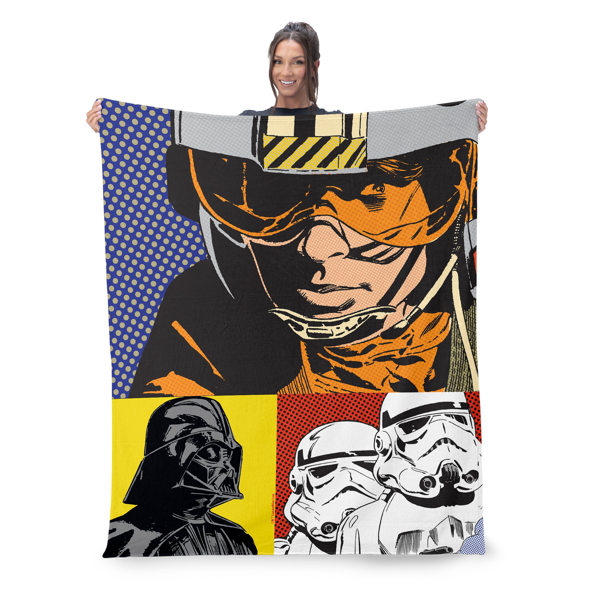 Disney Star Wars Classic Star Wars Pop Art Silk Touch Throw Blanket 40x50 Inches