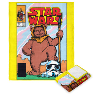 Disney Star Wars Classic Comic Books Ewok Silk Touch Throw Blanket 40X50 Inches