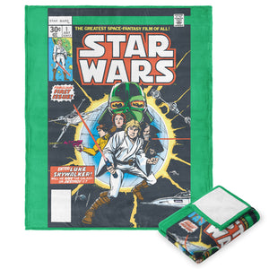 Disney Star Wars Classic Comic Books Luke Silk Touch Throw Blanket 40X50 Inches