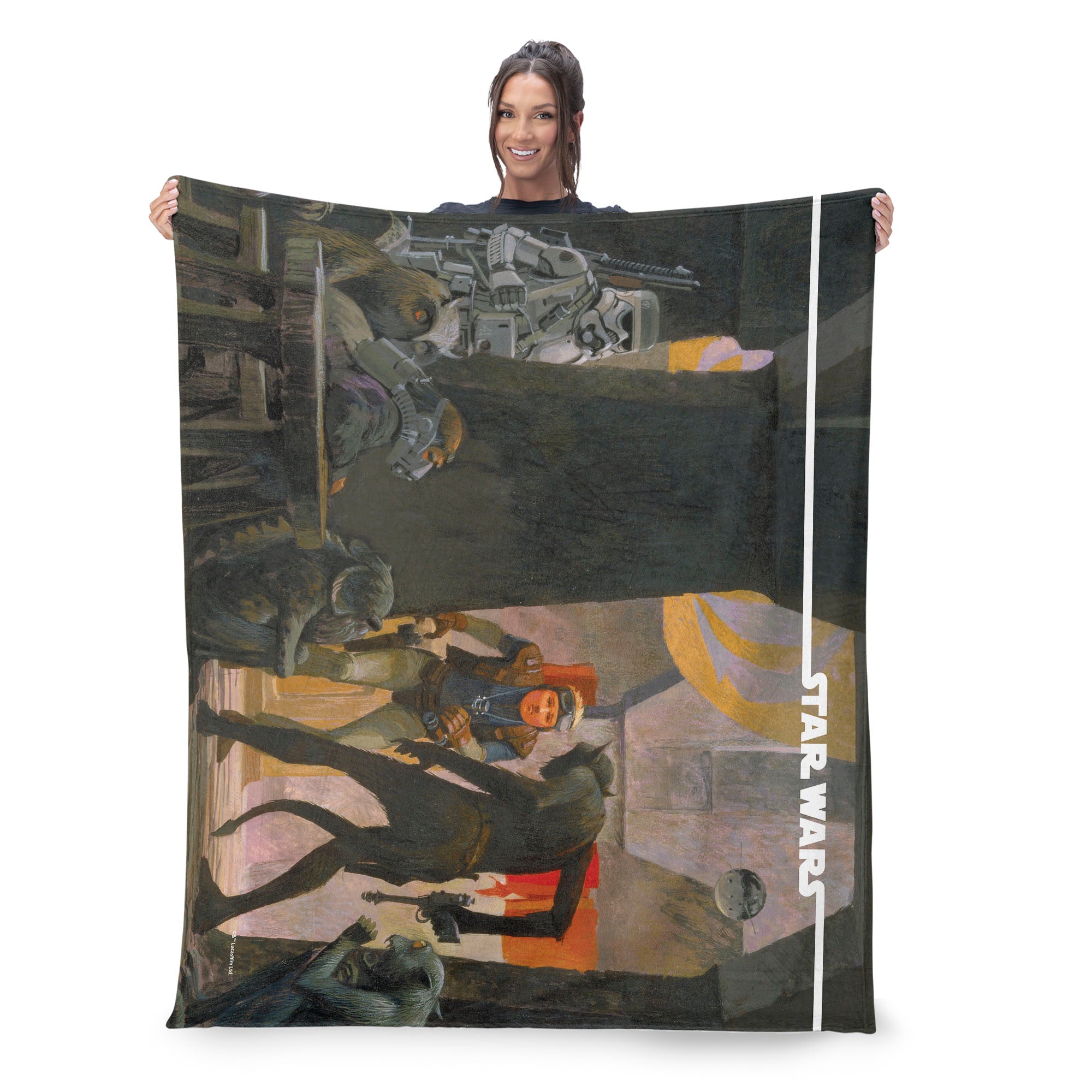 Disney Star Wars Classic Concepts Scum & Villainy Silk Touch Throw Blanket 40X50 Inches