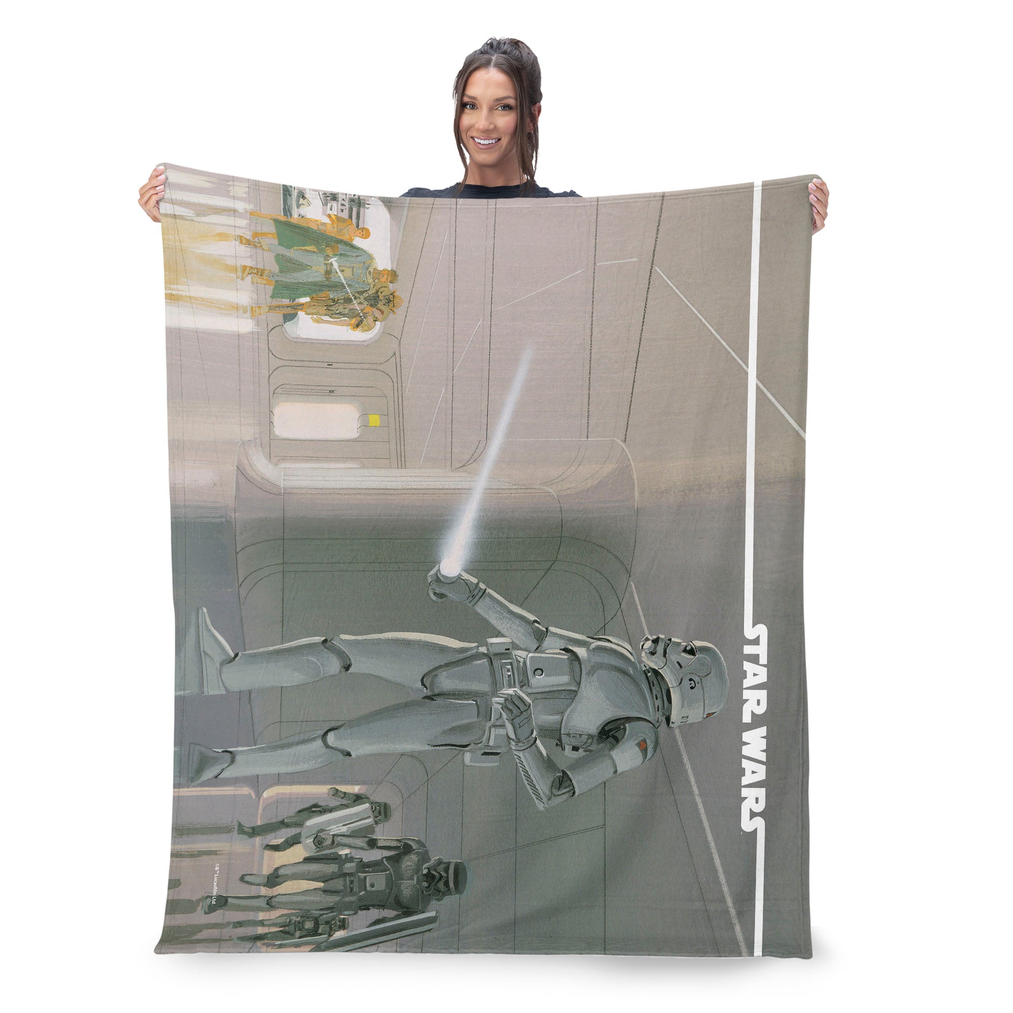 Disney Star Wars Classic Concepts Stormtrooper Silk Touch Throw Blanket 40X50 Inches