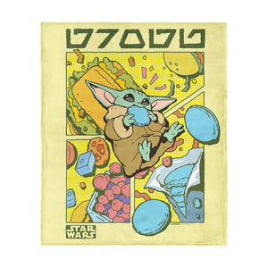 Lucas Star Wars The Mandalorian Grogu Snacks Silk Touch Throw Blanket 46x60 inches