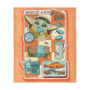 Lucas Star Wars The Mandalorian Lunch Trays Silk Touch Throw Blanket 46x60 inches