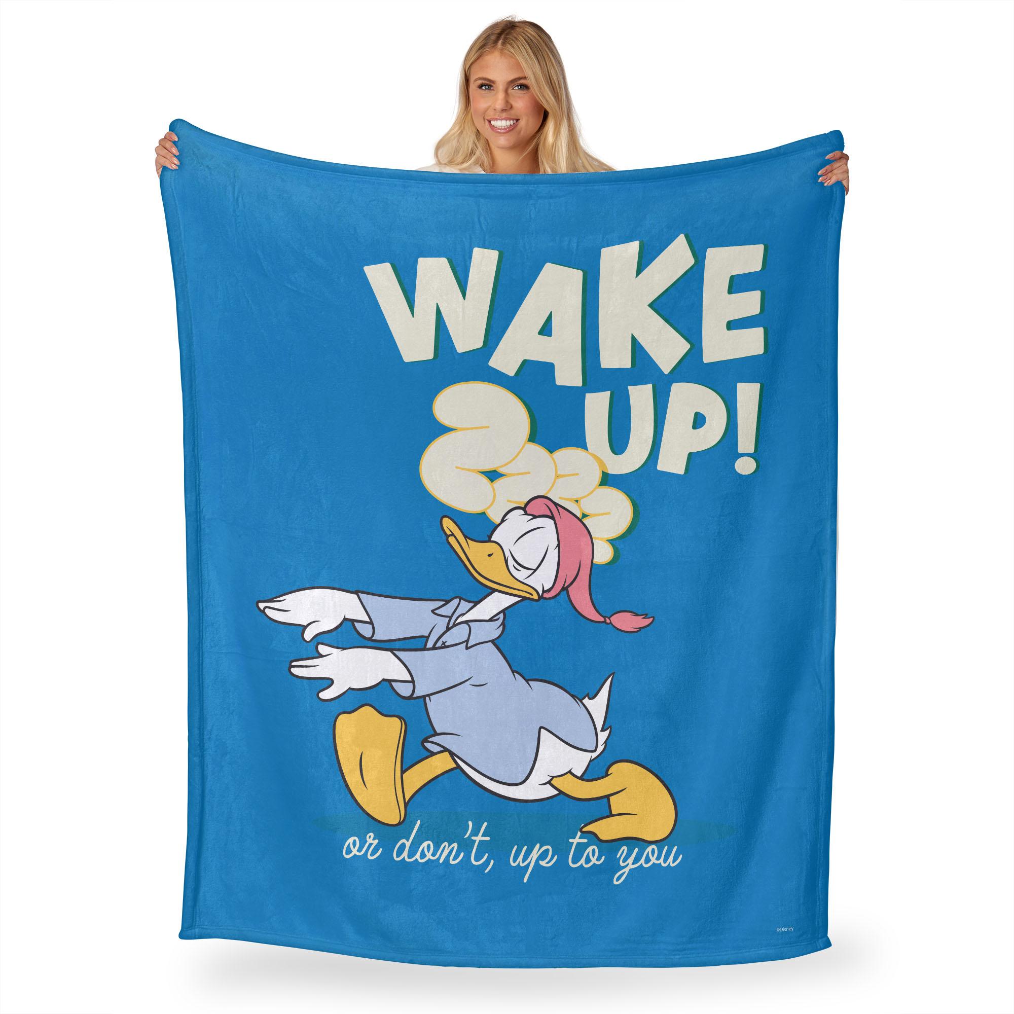 Disney Donald Duck Wake Up Silk Touch Throw Blanket 50x60 Inches