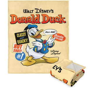 Disney Donald Duck Living Legend Silk Touch Sherpa Throw Blanket 50x60 Inches