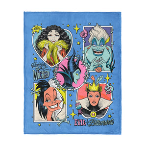 Disney Villains Evil and Bittersweet Silk Touch Throw Blanket 46x60 inches