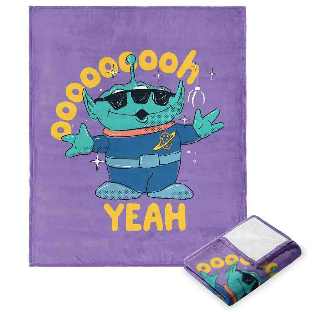 Disney Wonder of Pixar Oh Yeah Aliens Silk Touch Throw Blanket 50x60 Inches