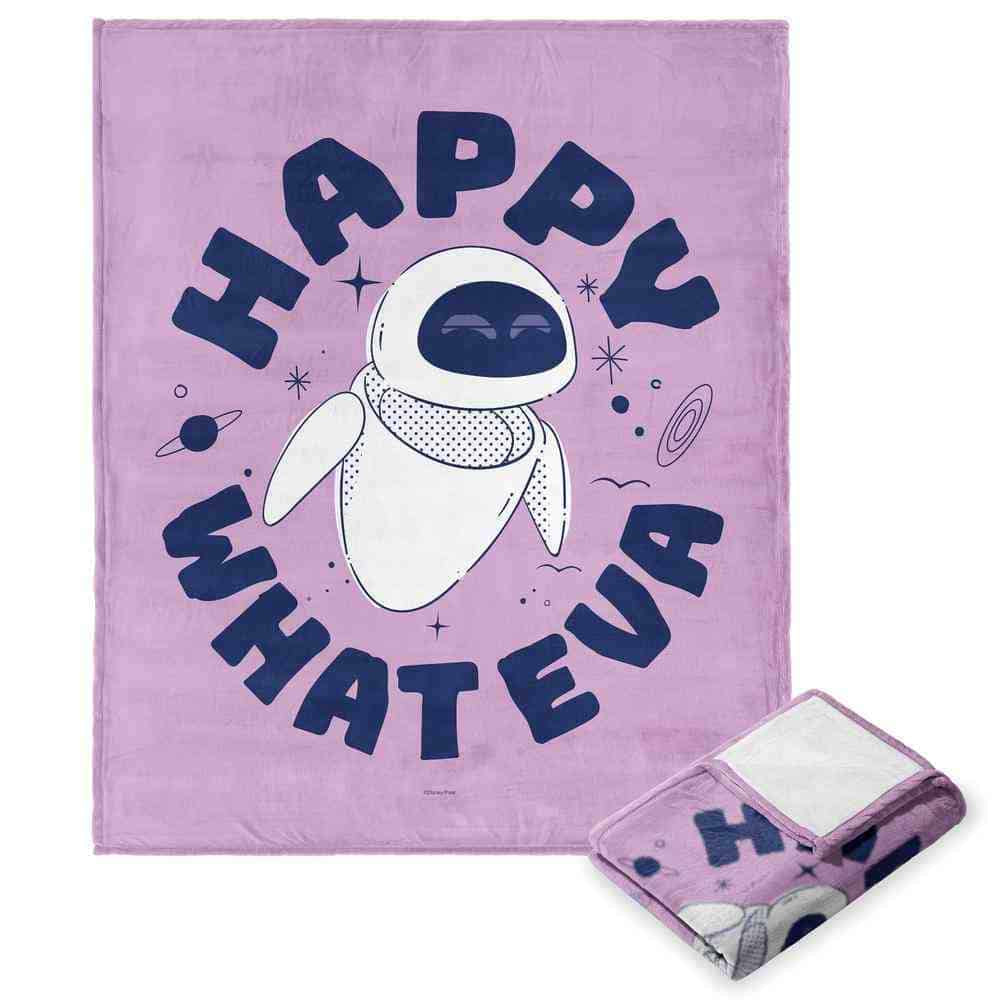 Disney Wonder of Pixar Happy Eva Silk Touch Throw Blanket 50x60 Inches