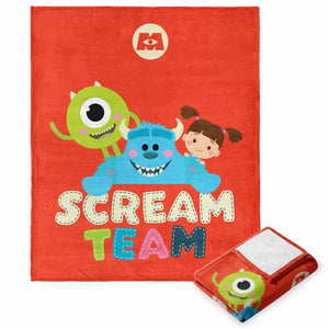 Disney Wonder of Pixar Scream Team Silk Touch Throw Blanket 50x60 Inches