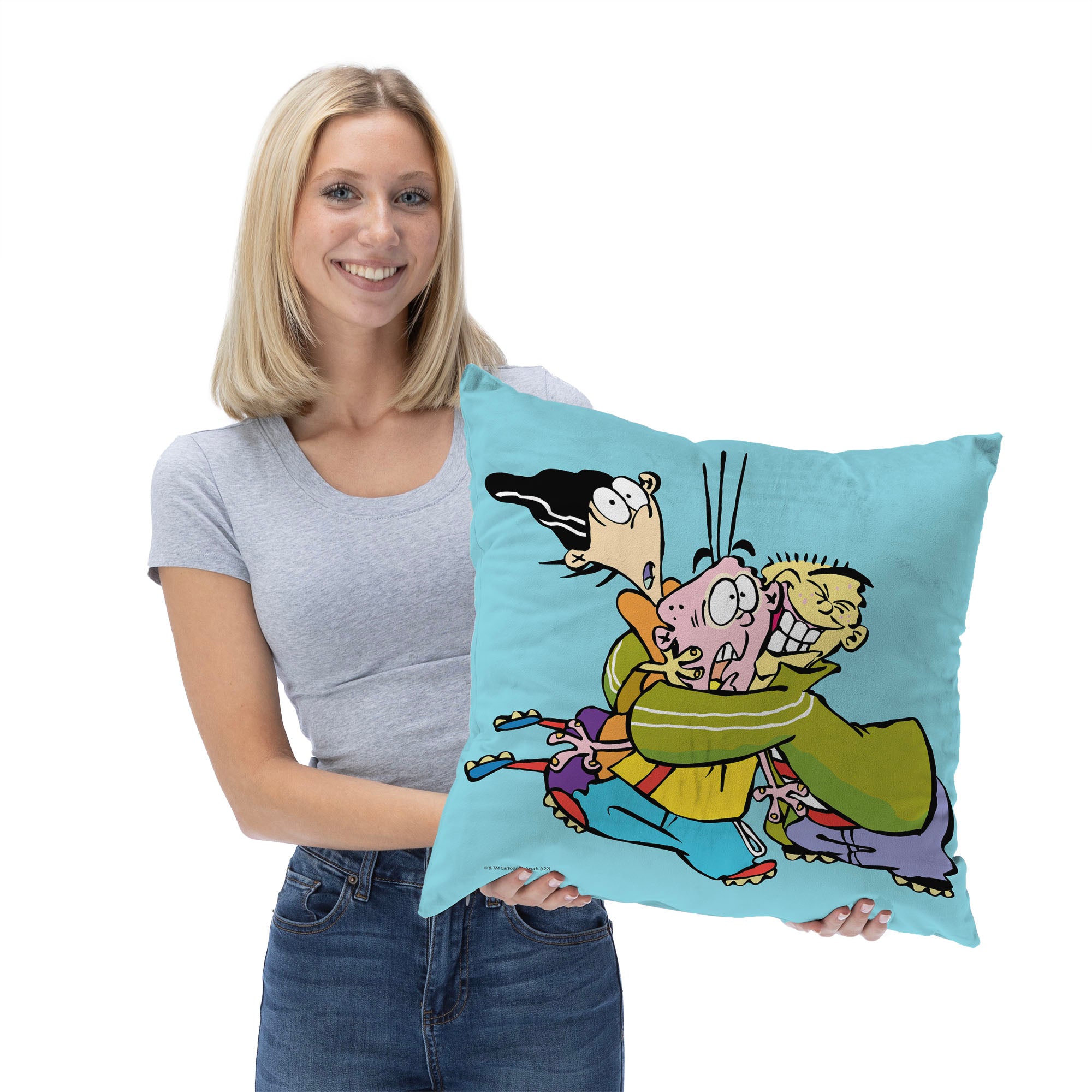 Cartoon Network Ed Edd N Eddy Bro Hug Throw Pillow 18x18 Inches