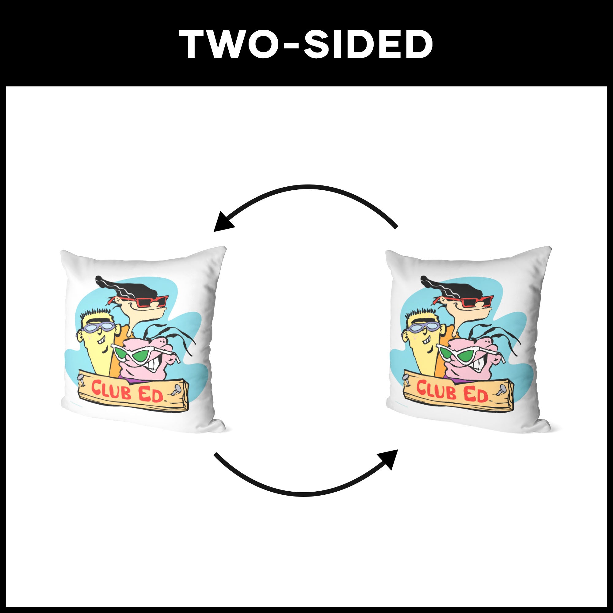 Cartoon Network Ed Edd N Eddy Club Ed Throw Pillow 18x18 Inches