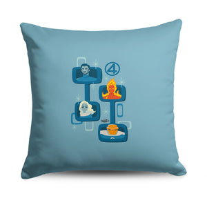Fantastic Four: First Steps Vintage Heroes Throw Pillow 18 x 18 inches