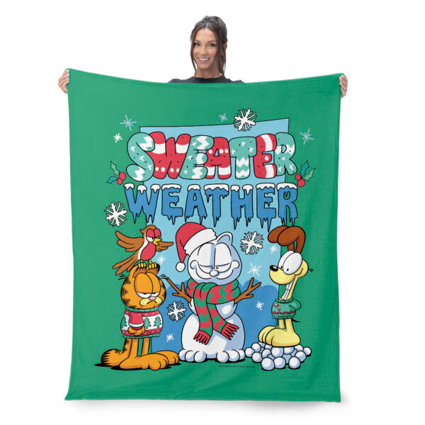 Nickelodeon Garfield Sweater Weather Silk Touch Throw Blanket 40×50 Inches