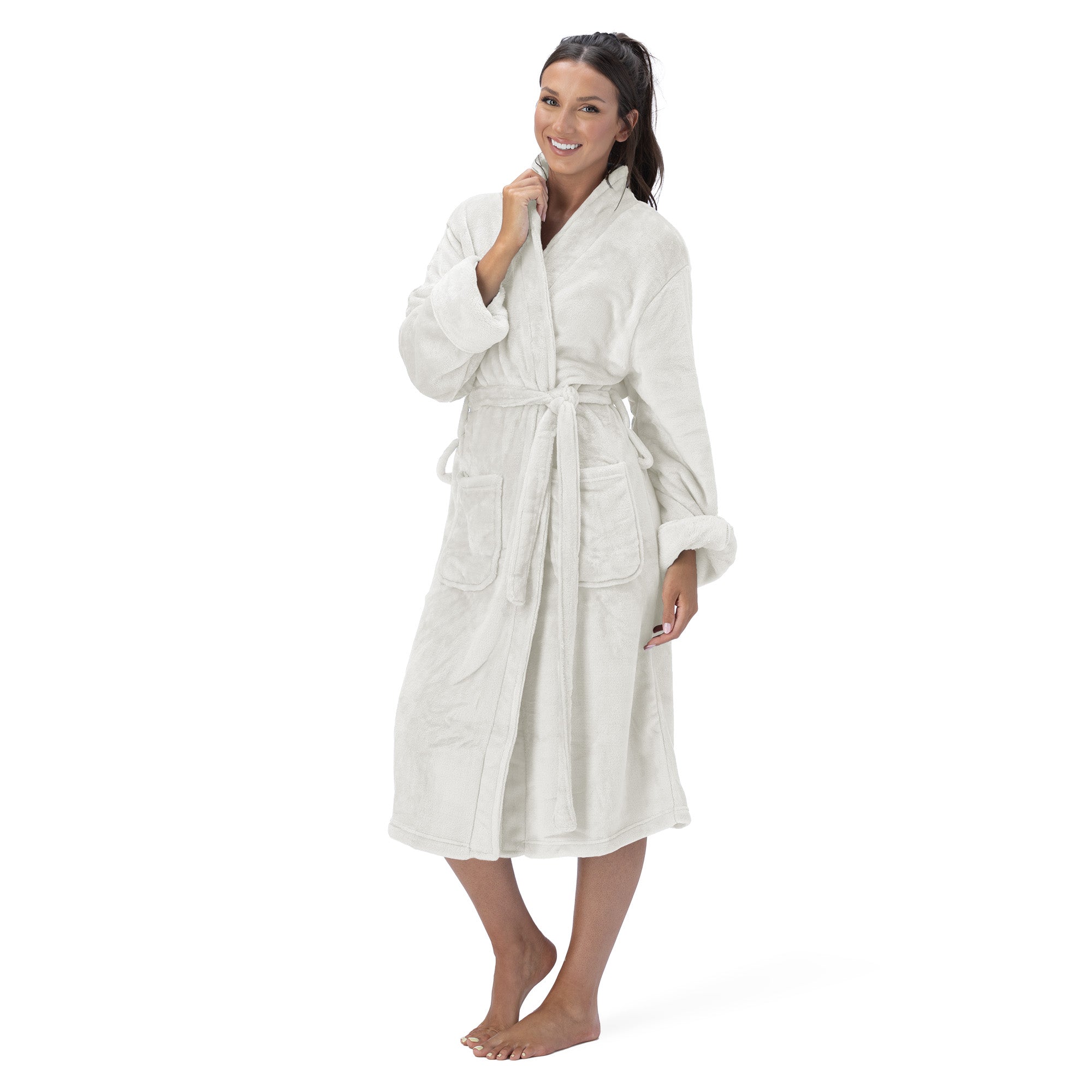 Northwest Unisex Optical White Silk Touch S/M Robe 23x41 Inches