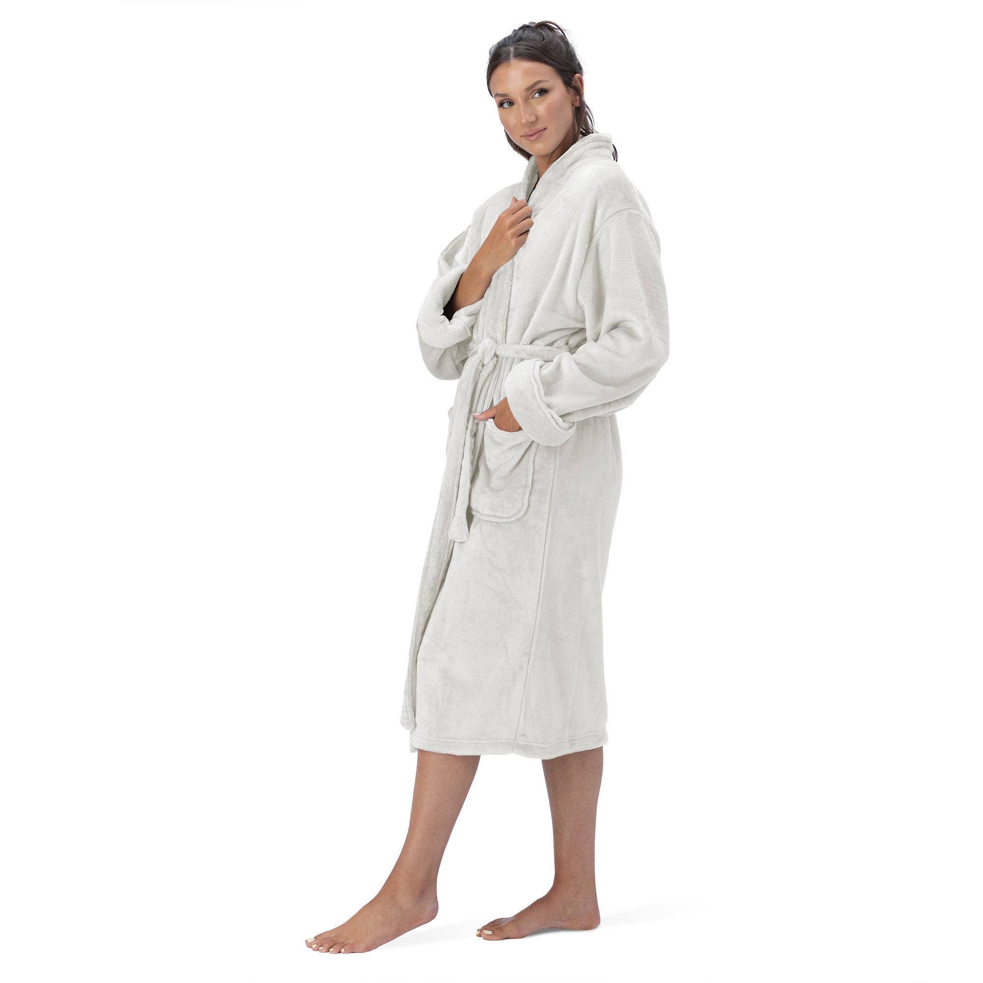 Northwest Unisex Optical White Silk Touch S/M Robe 23x41 Inches