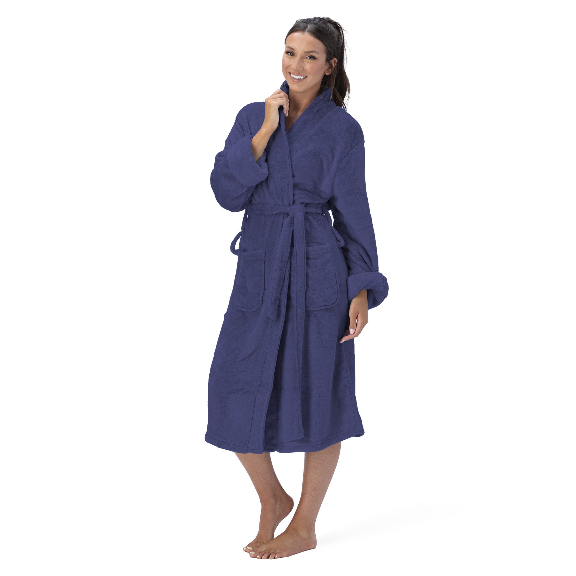 Northwest Unisex Patriot Blue Silk Touch S/M Bathrobe 23×41 Inches