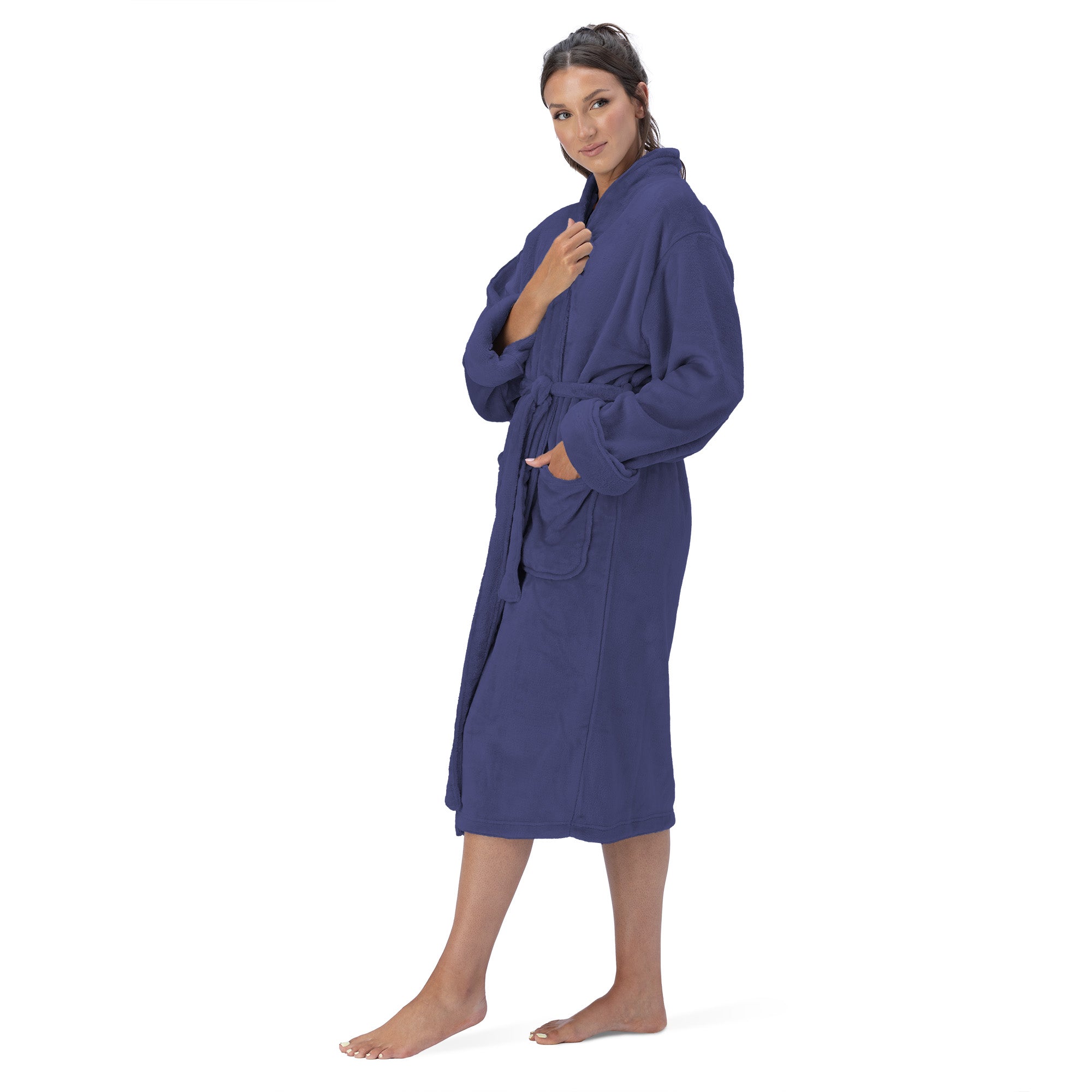 Northwest Unisex Patriot Blue Silk Touch S/M Bathrobe 23×41 Inches