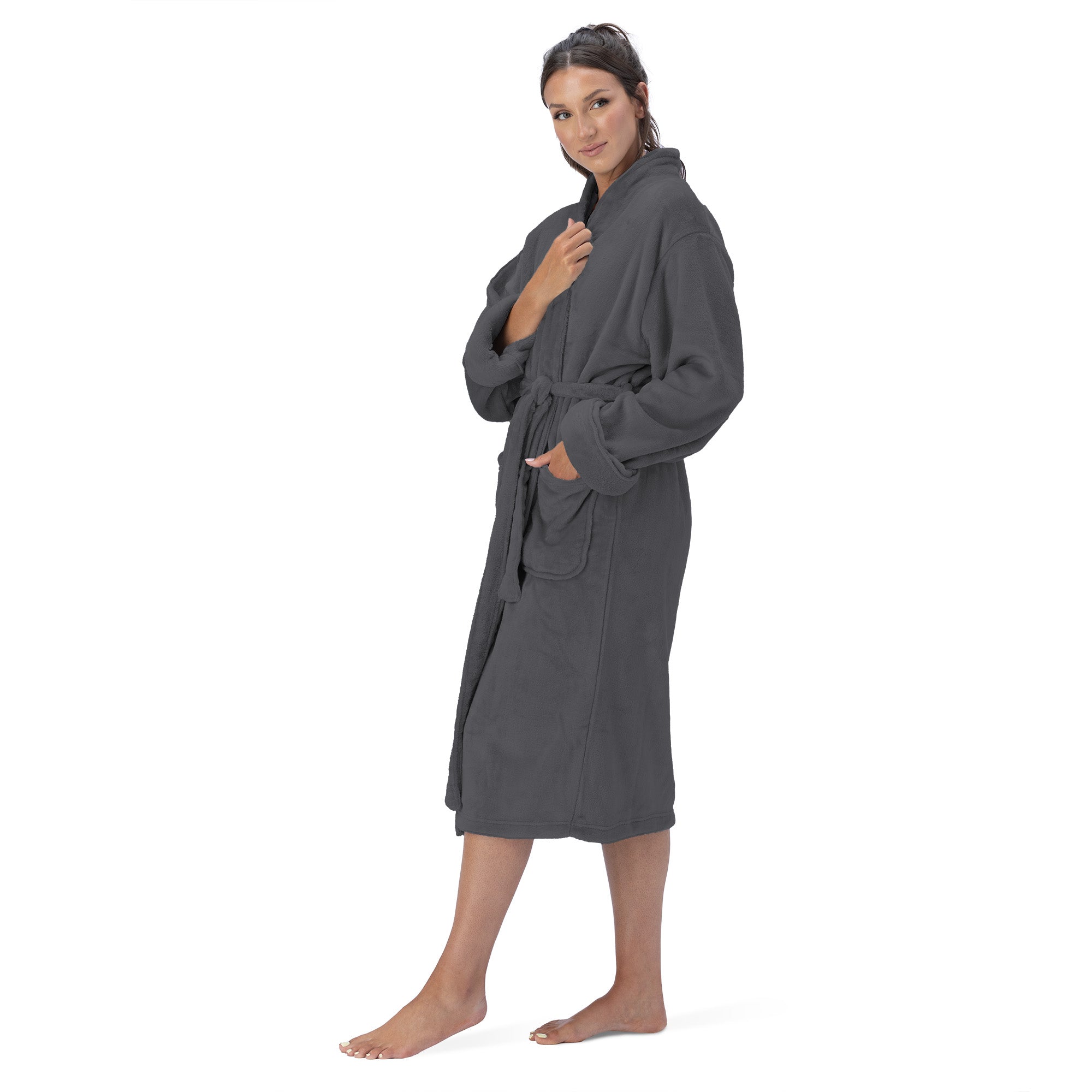 Northwest Unisex Jet Black Silk Touch S/M Robe 23x41 Inches