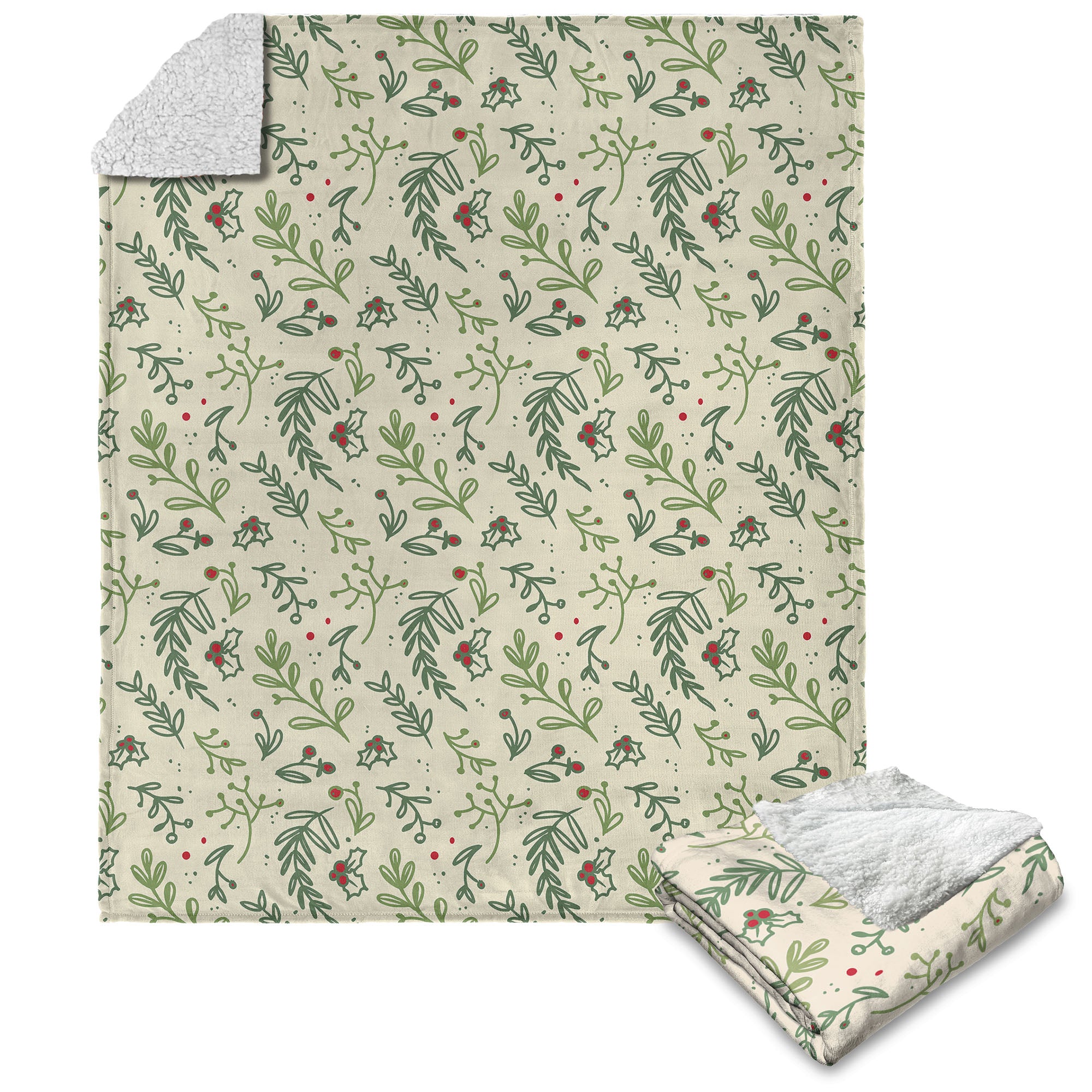 Mistletoe Silk Touch Sherpa Throw Blanket 50X60 Inches