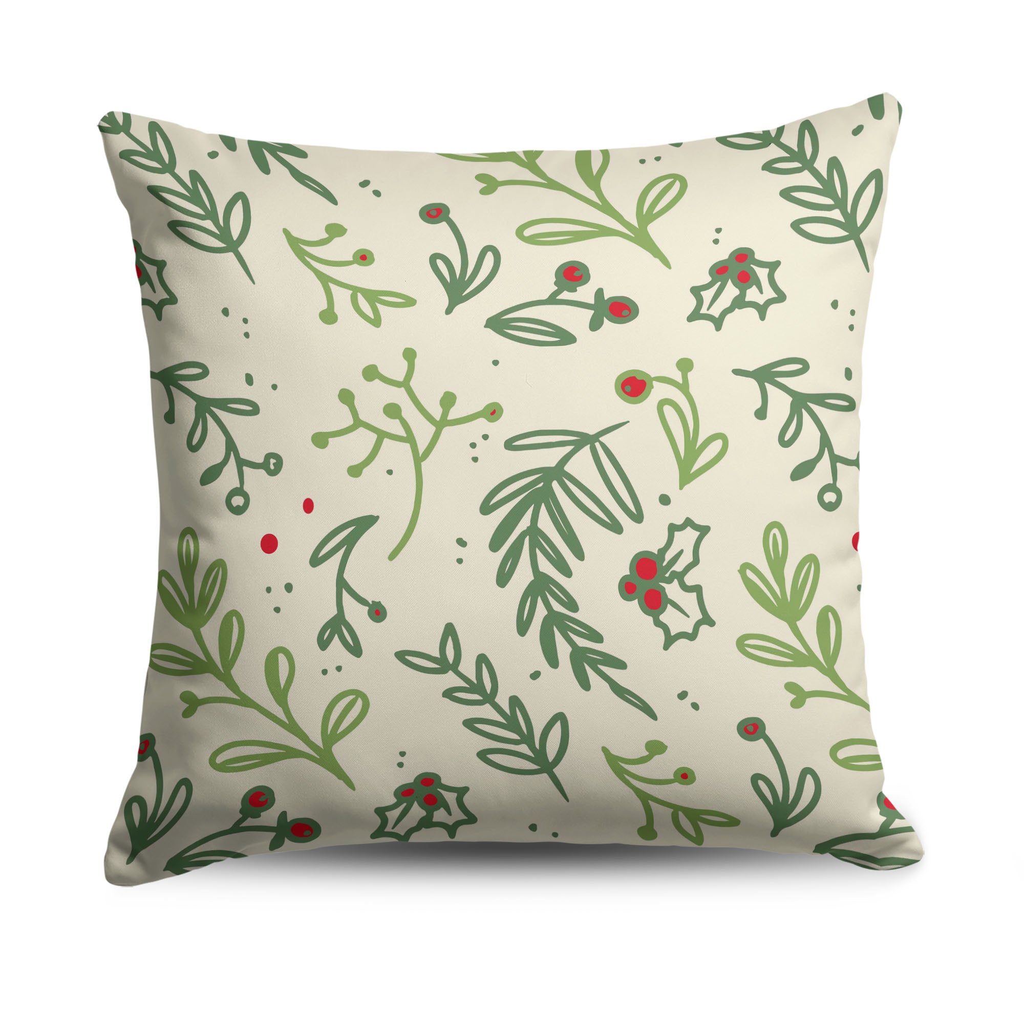 Mistletoe Throw Pillow 18X18 Inches