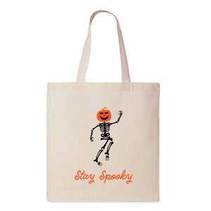 Halloween Stay Spooky Canvas Tote, 14x15 inches