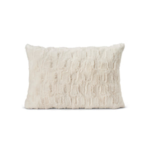 HGTV Art Deco Brushed Faux Fur Pillow Snowbound 14 x 20 inches