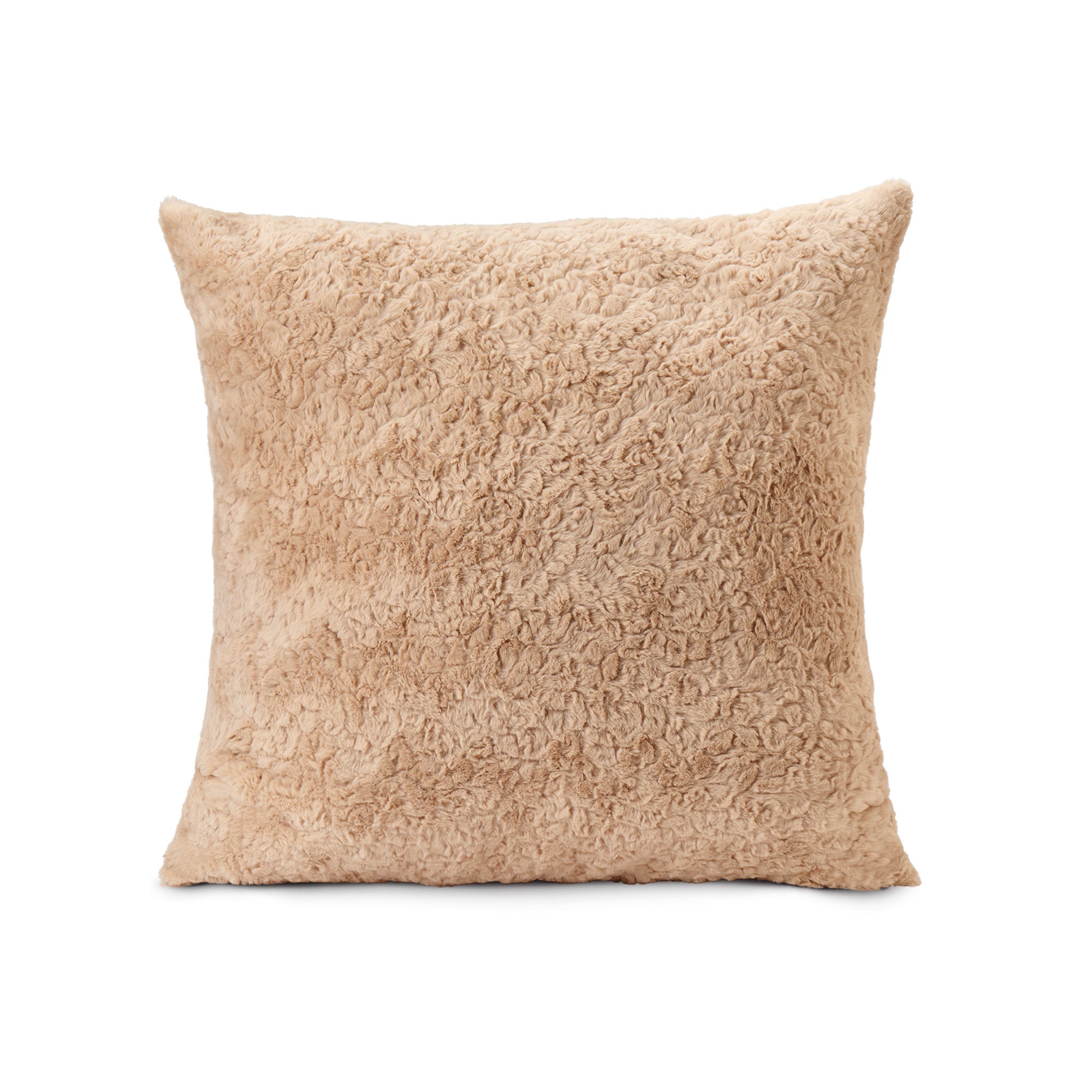 HGTV Curlicue Faux Fur Pillow Nomadic Desert 22 x 22 inches