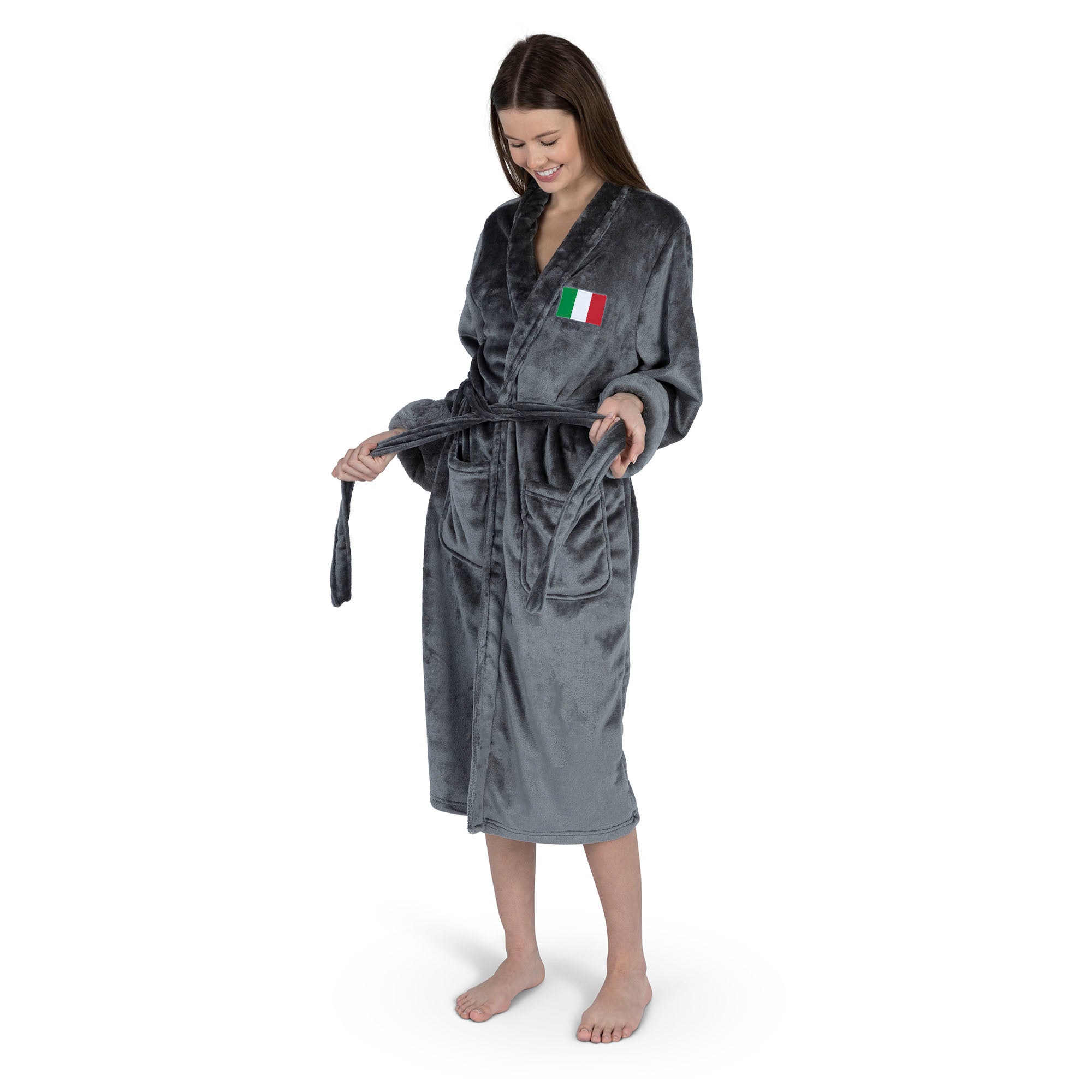 Italy Flag Silk Touch Robe Small/Medium