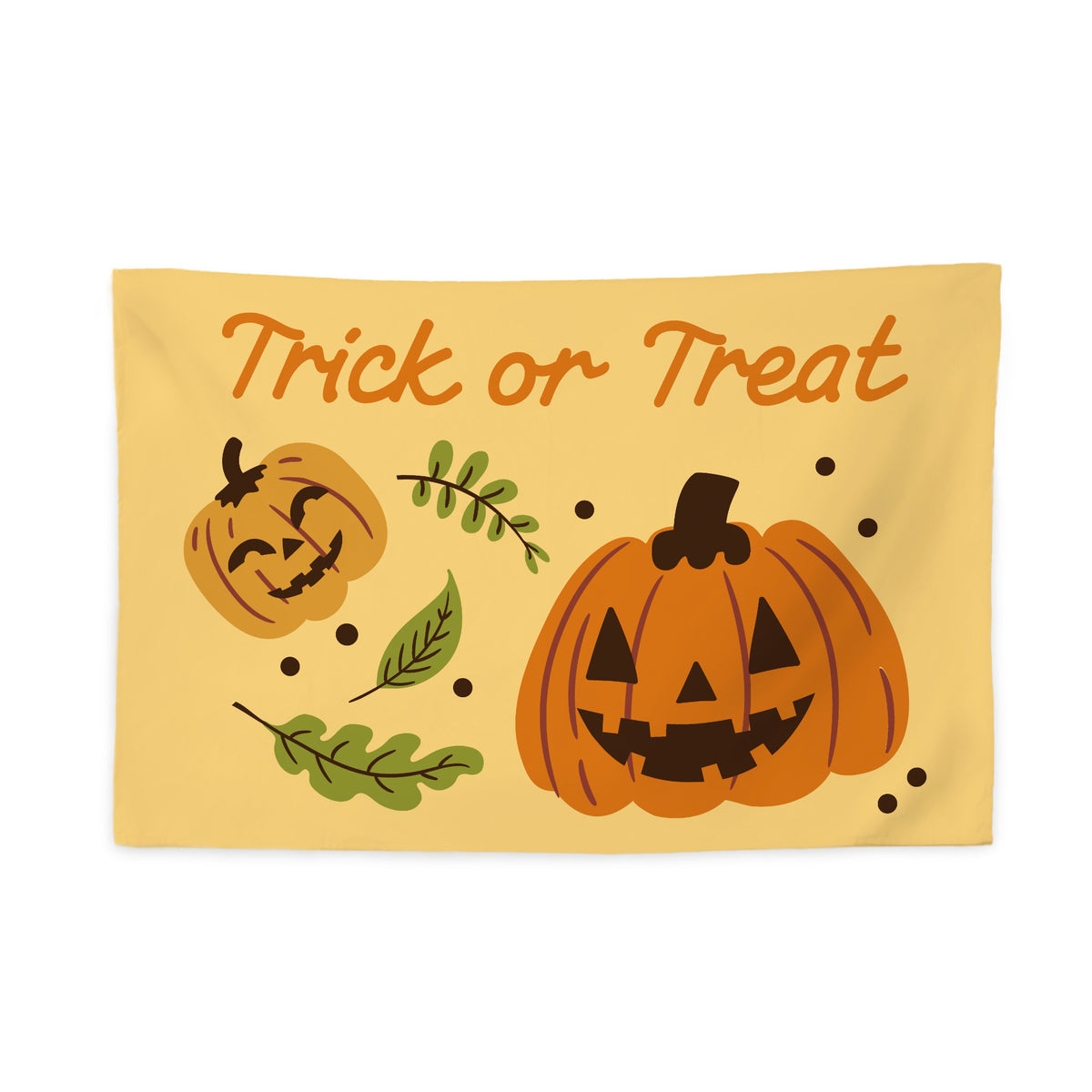 Halloween Jack O Lantern Leaves Wall Hanging, 24x36 inches