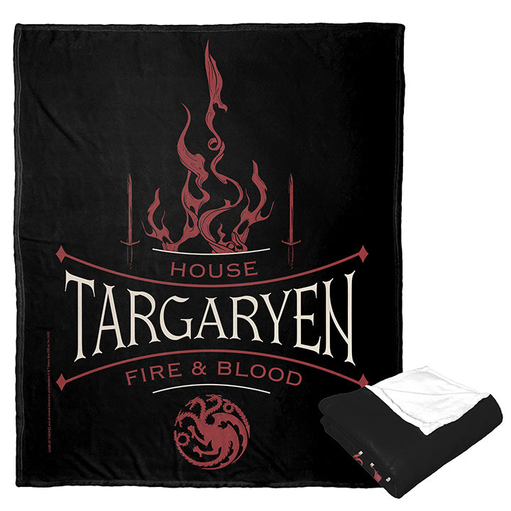 Warner Bros. Game Of Thrones House Of Fire And Blood Silk Touch Throw Blanket 50x60 Inches